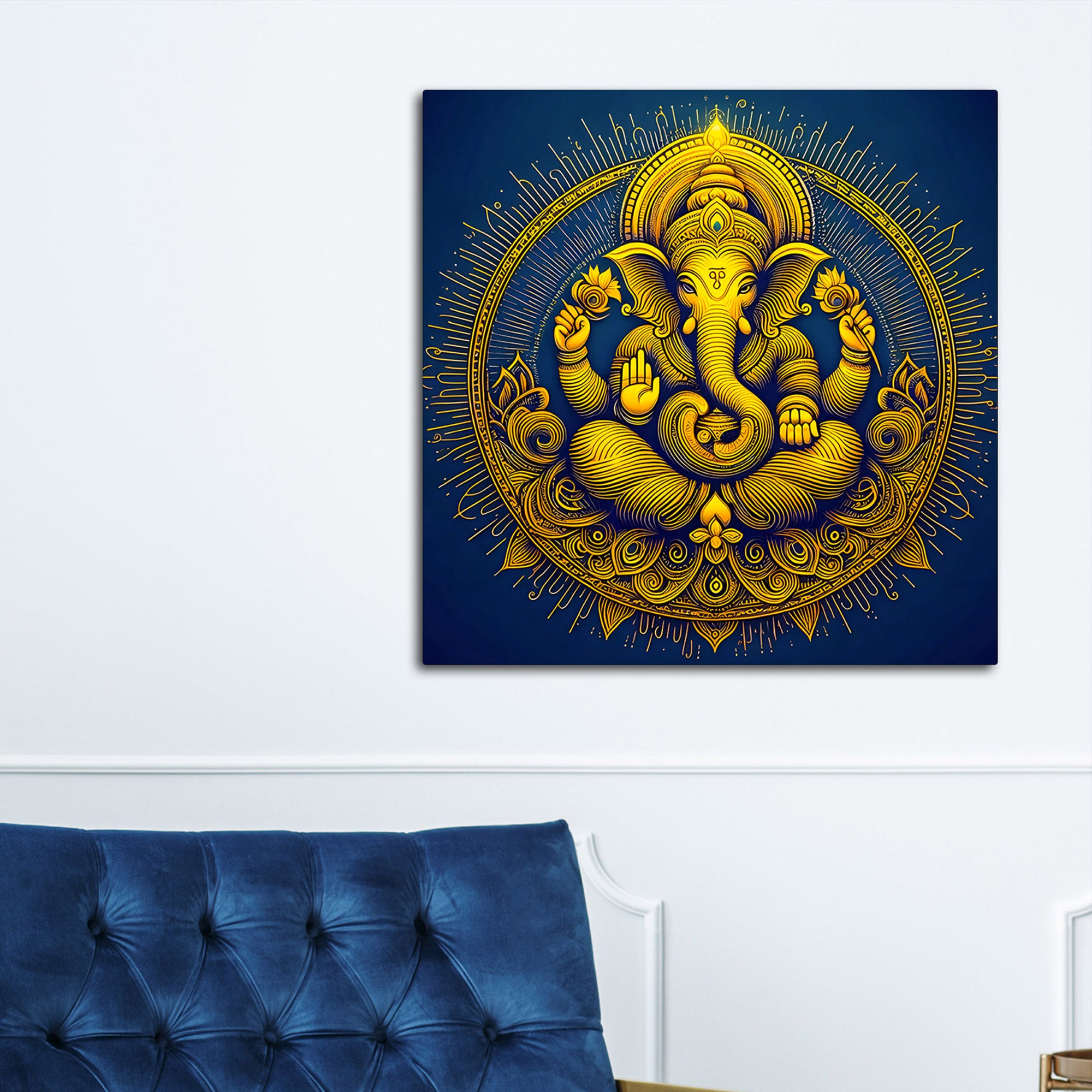 Elegant Ganesha Wall | Hindu God Artwork for Office & Home