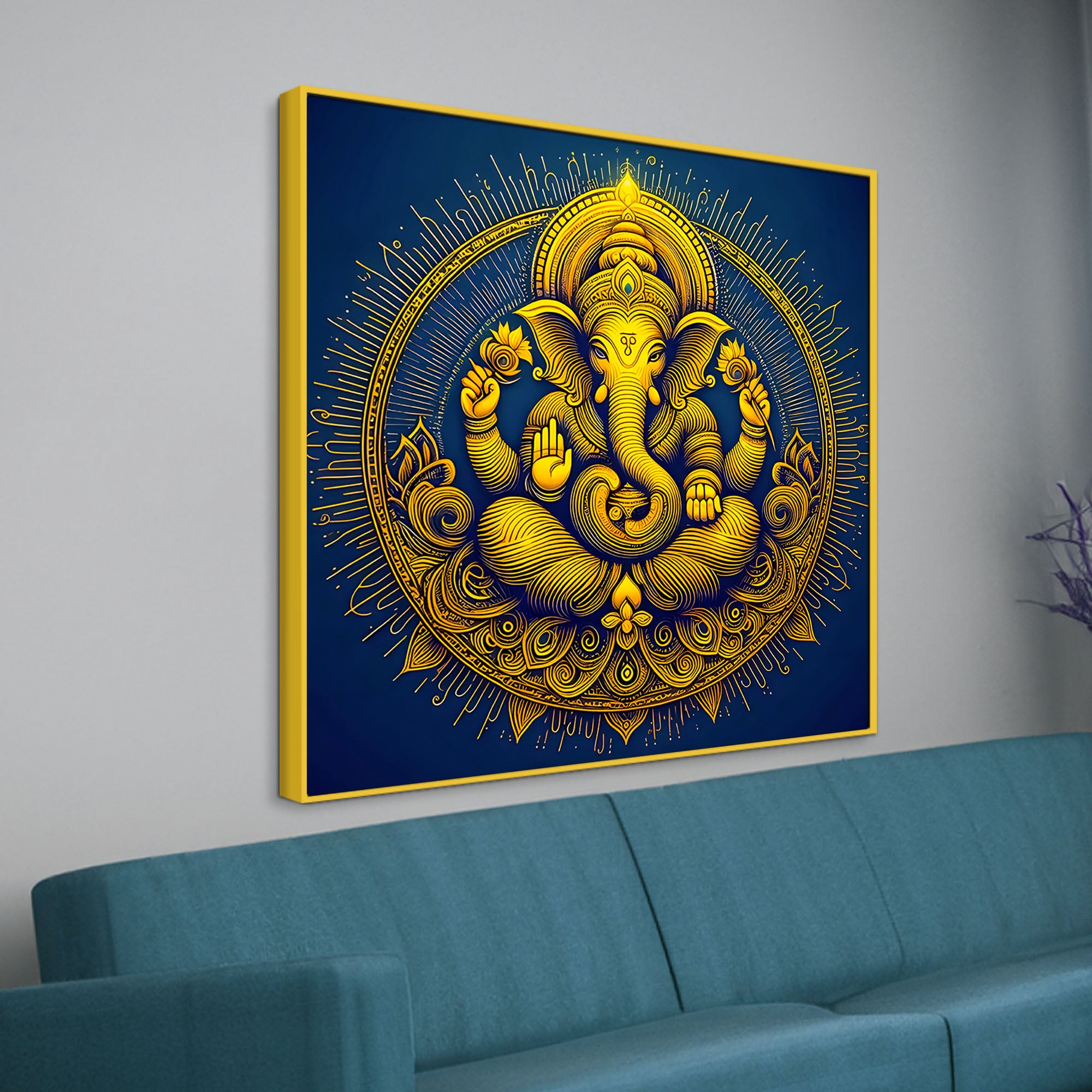 Elegant Ganesha Wall | Hindu God Artwork for Office & Home