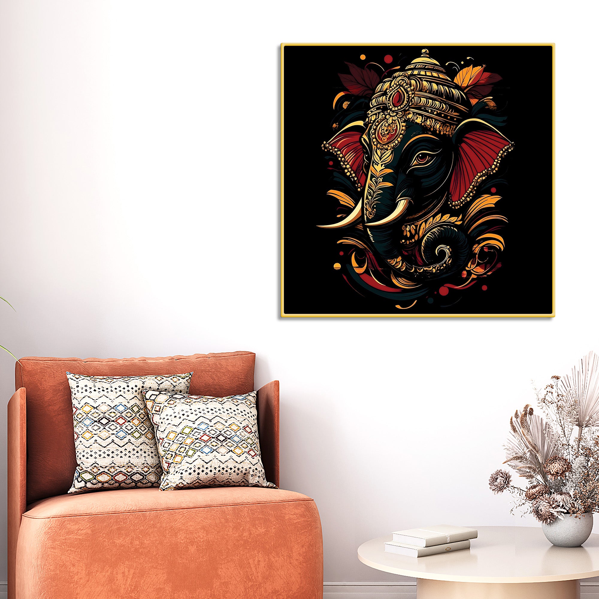 Elegant Ganesha Wall Painting