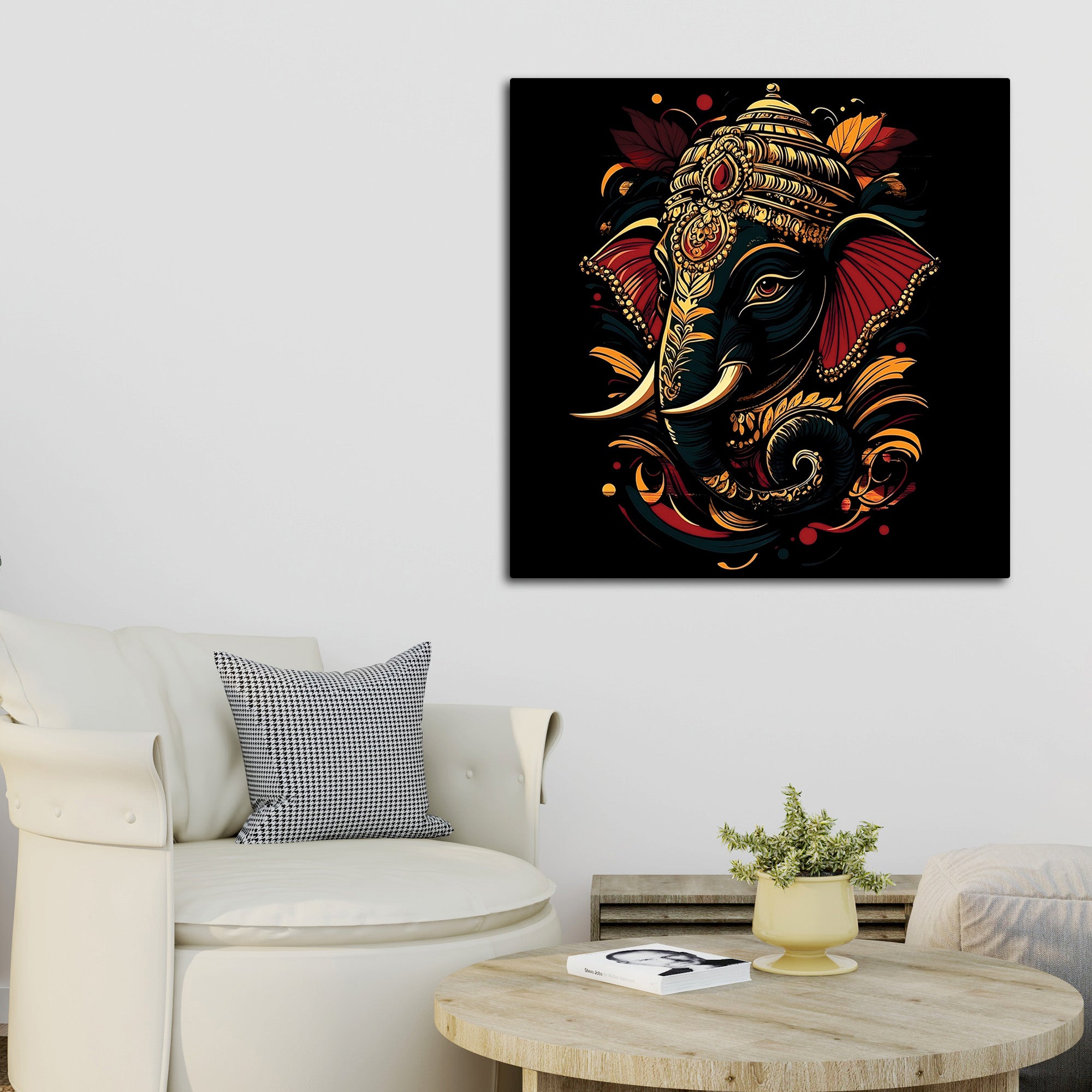 Elegant Ganesha Wall Painting