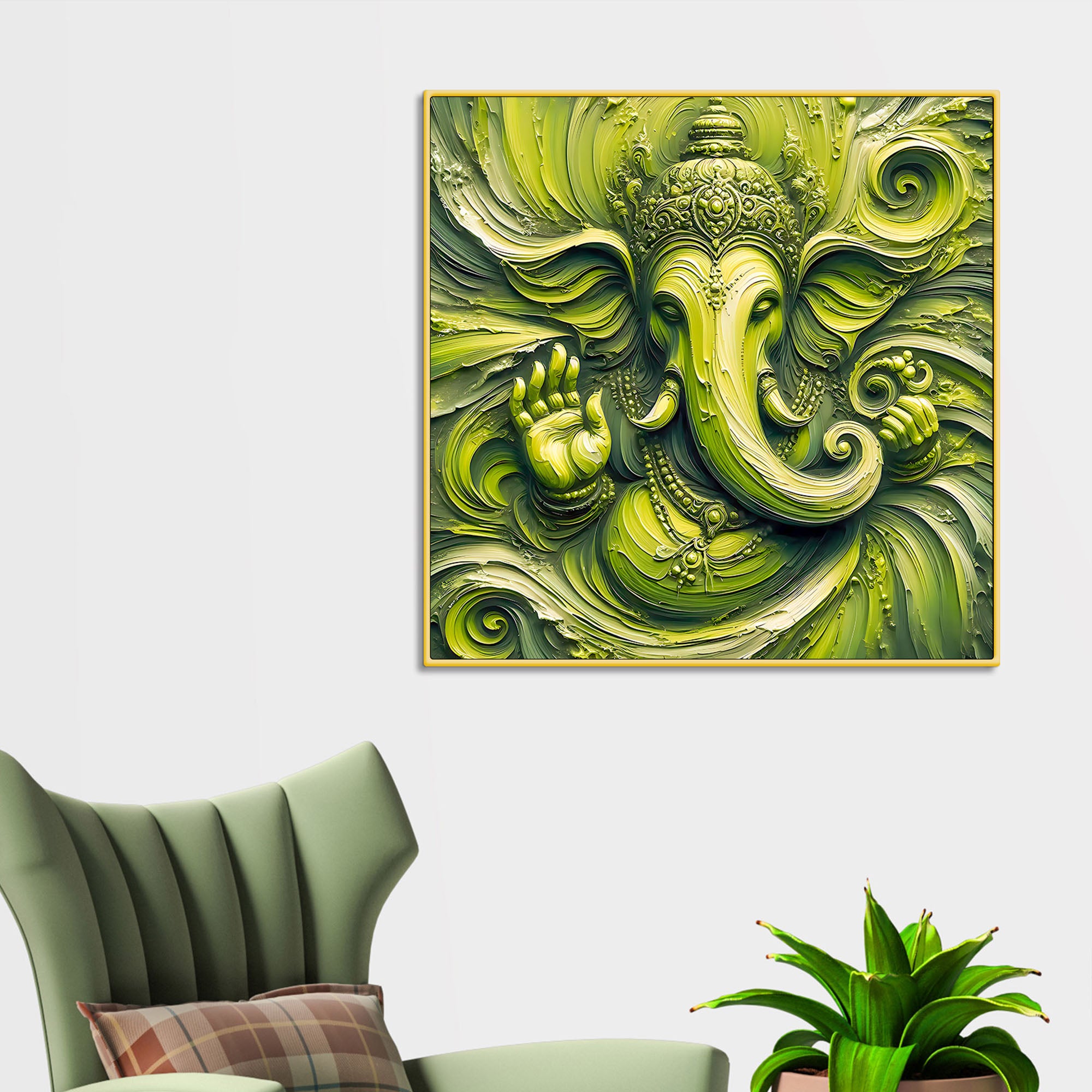 Elegant Lord Ganesh Ji Painting