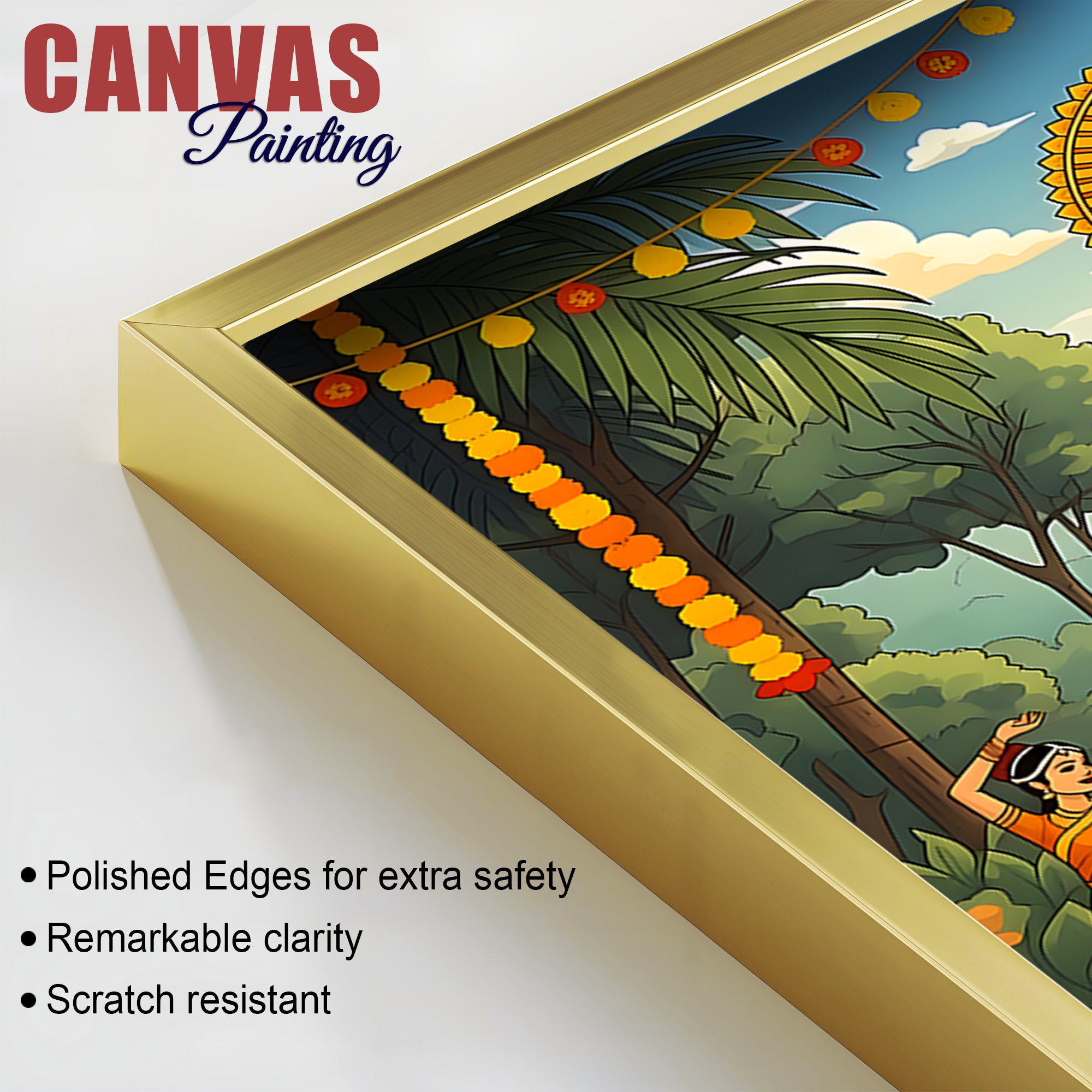 Elegant Lord Ganesh Ji Wall Painting