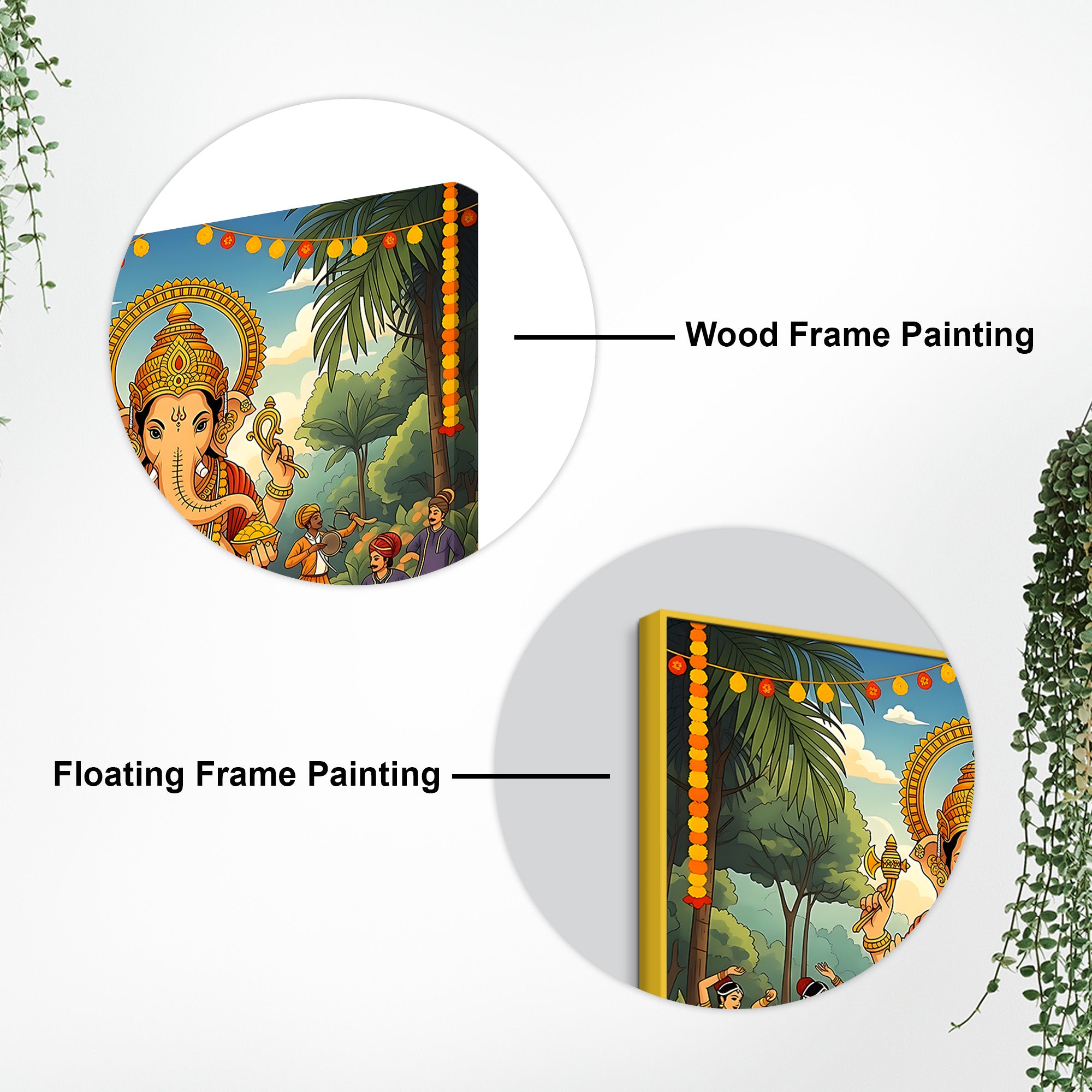 Elegant Lord Ganesh Ji Wall Painting