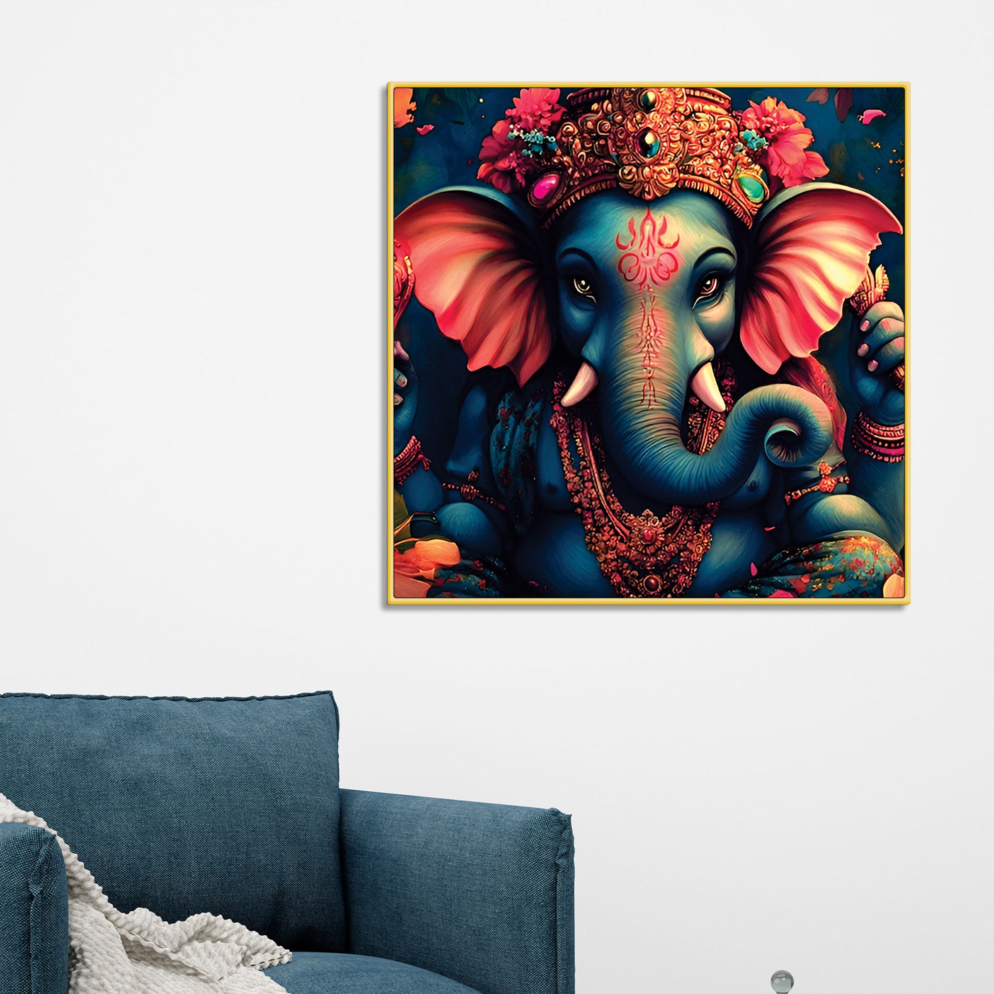 Elegant Lord Ganesh Wall Painting