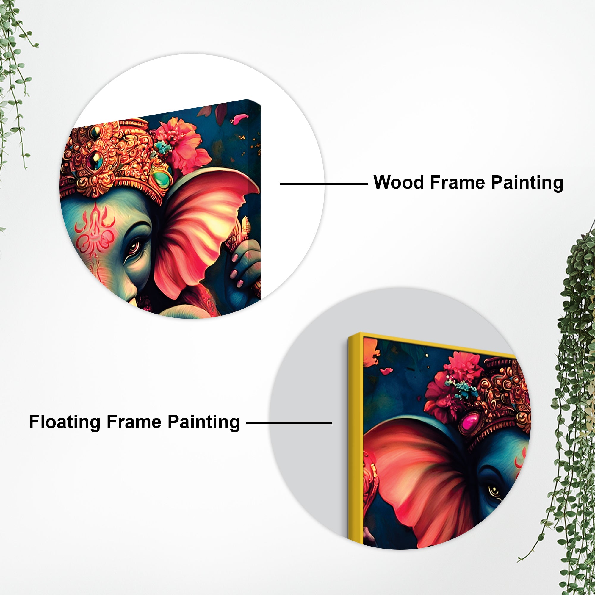 Elegant Lord Ganesh Wall Painting