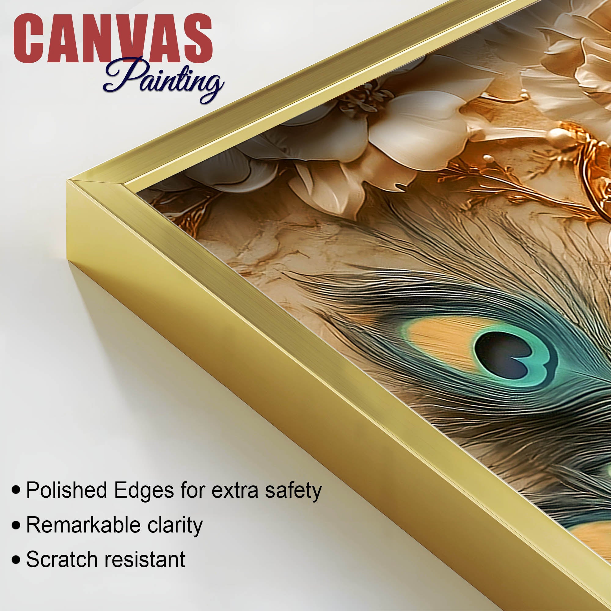 Elegant Lord Krishna Face Canvas Painting – Premium Spiritual Decor