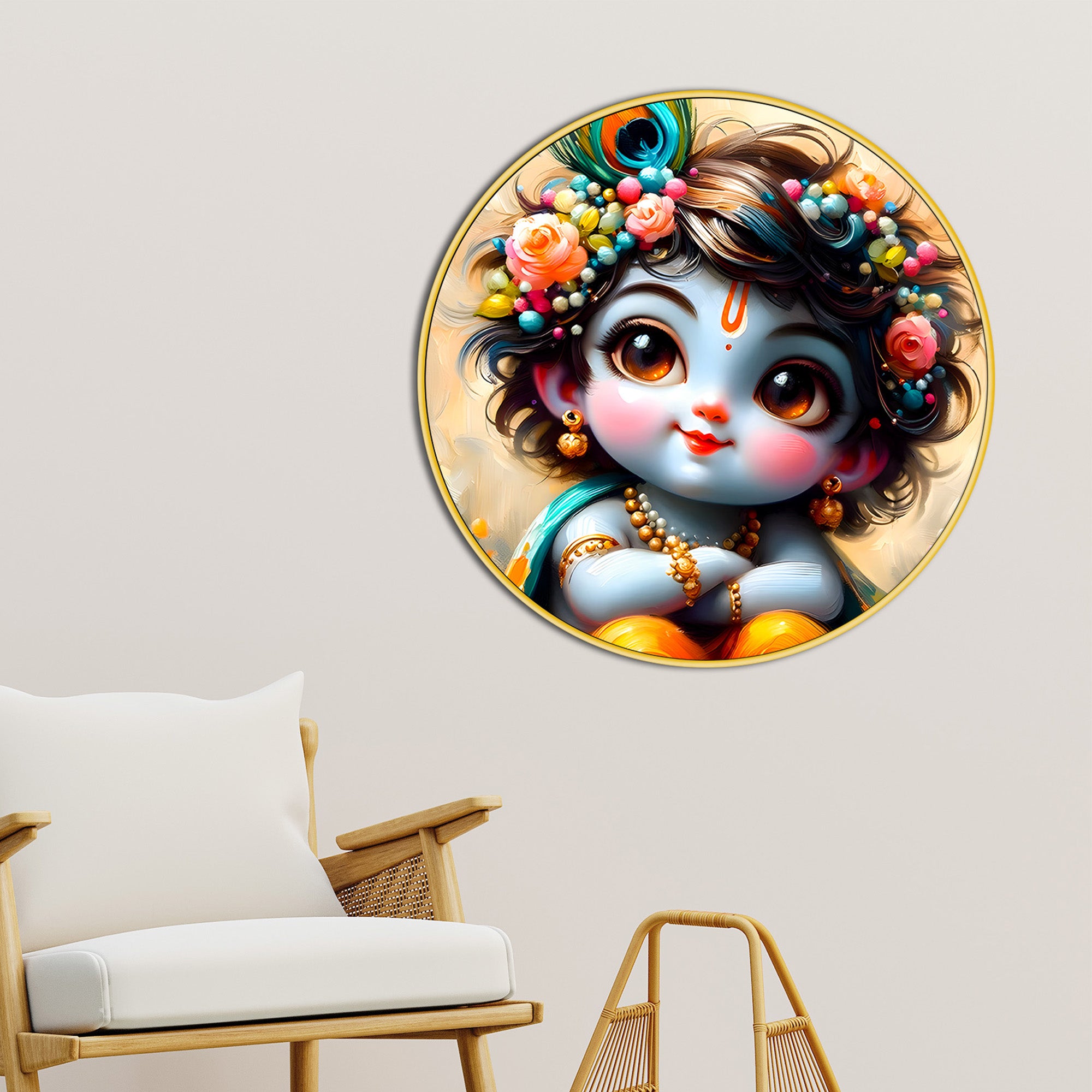 elegant-lord-krishna-round-painting