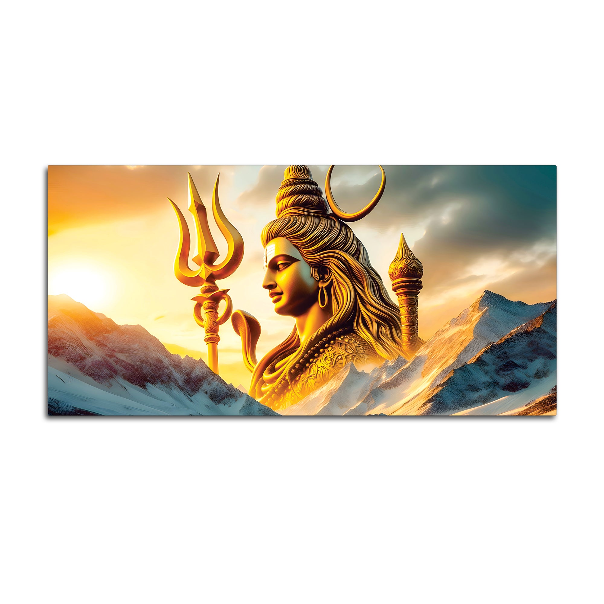 Elegant Lord Shiva Painting on Canvas for Wall Décor