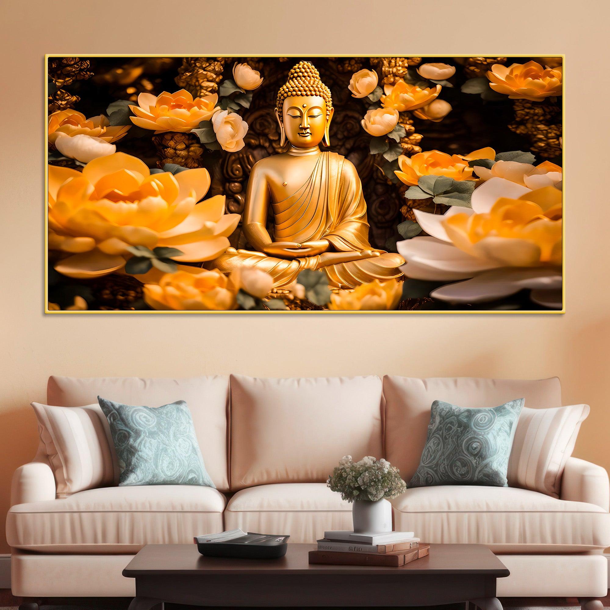 Elegant Modern Buddha Wall Painting for Decoration