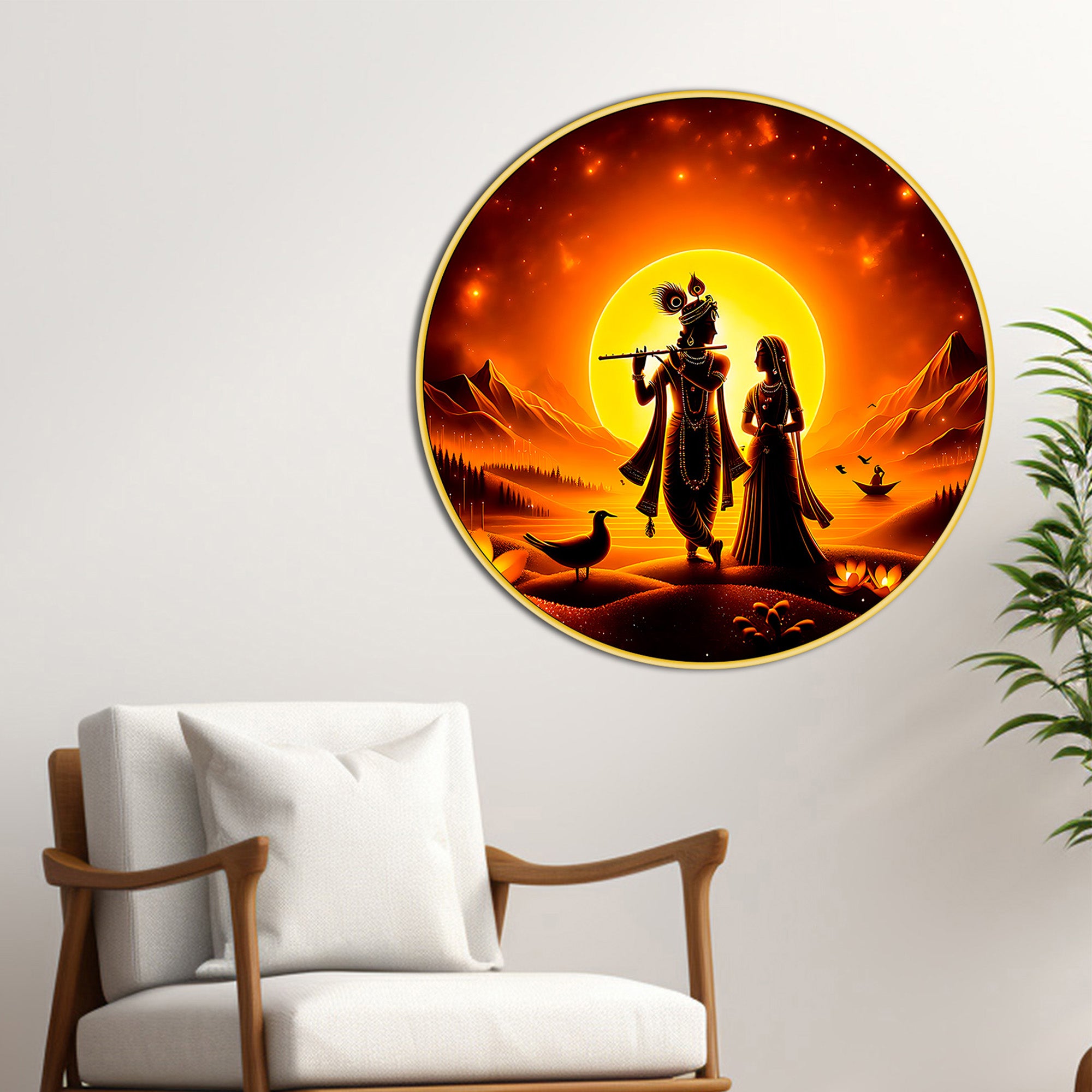 elegant-radha-krishna-ji-round-frame-painting