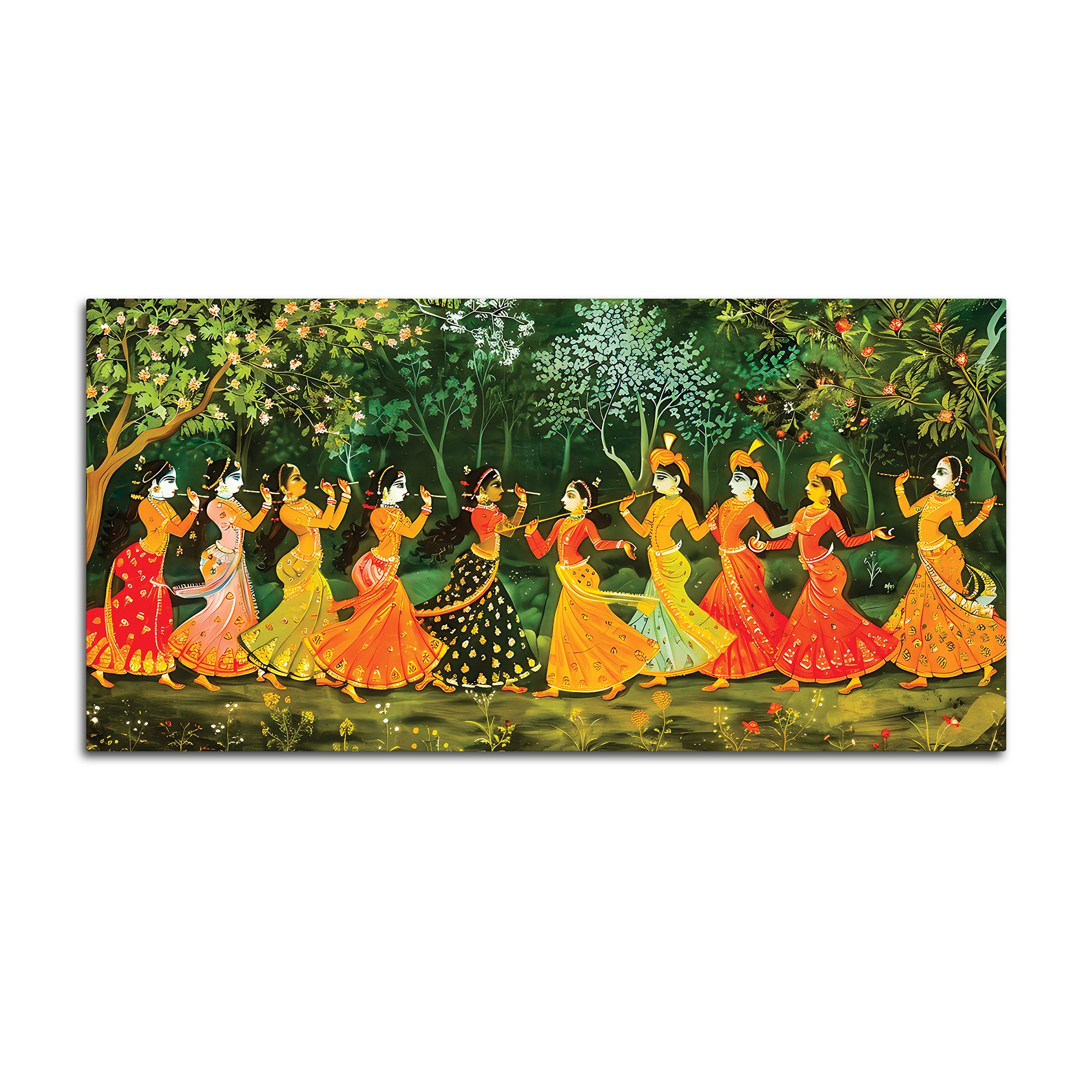 Elegant Raslila Spiritual Canvas Painting for Wall Décor