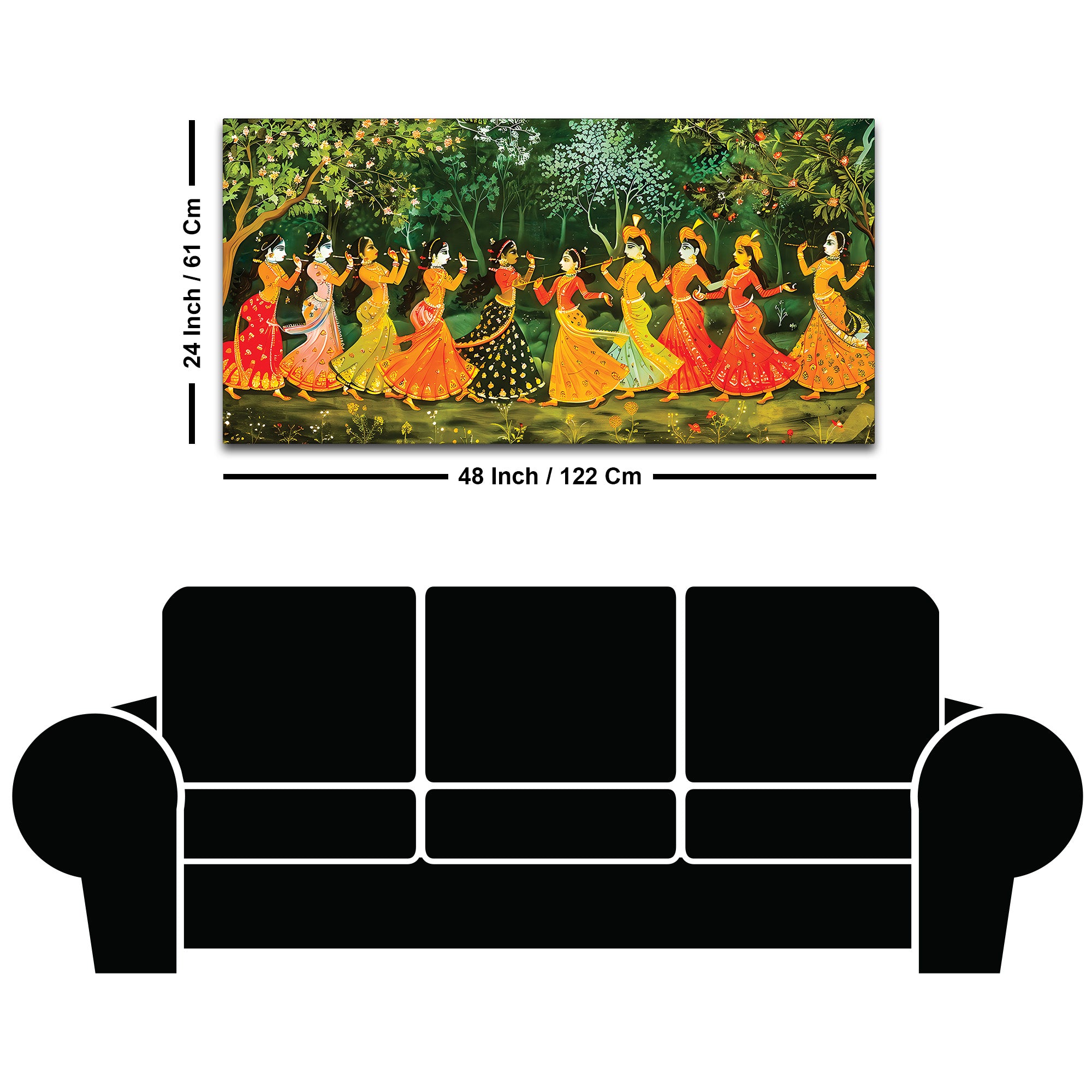 Elegant Raslila Spiritual Canvas Painting for Wall Décor