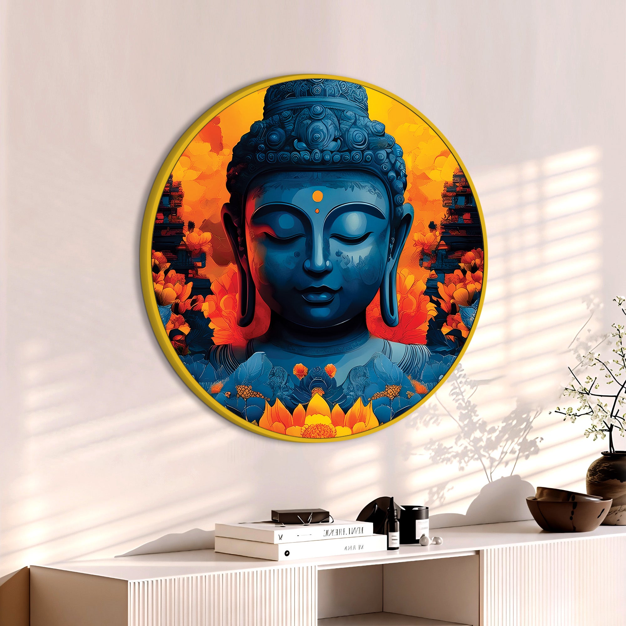 Elegant Round Buddha Painting