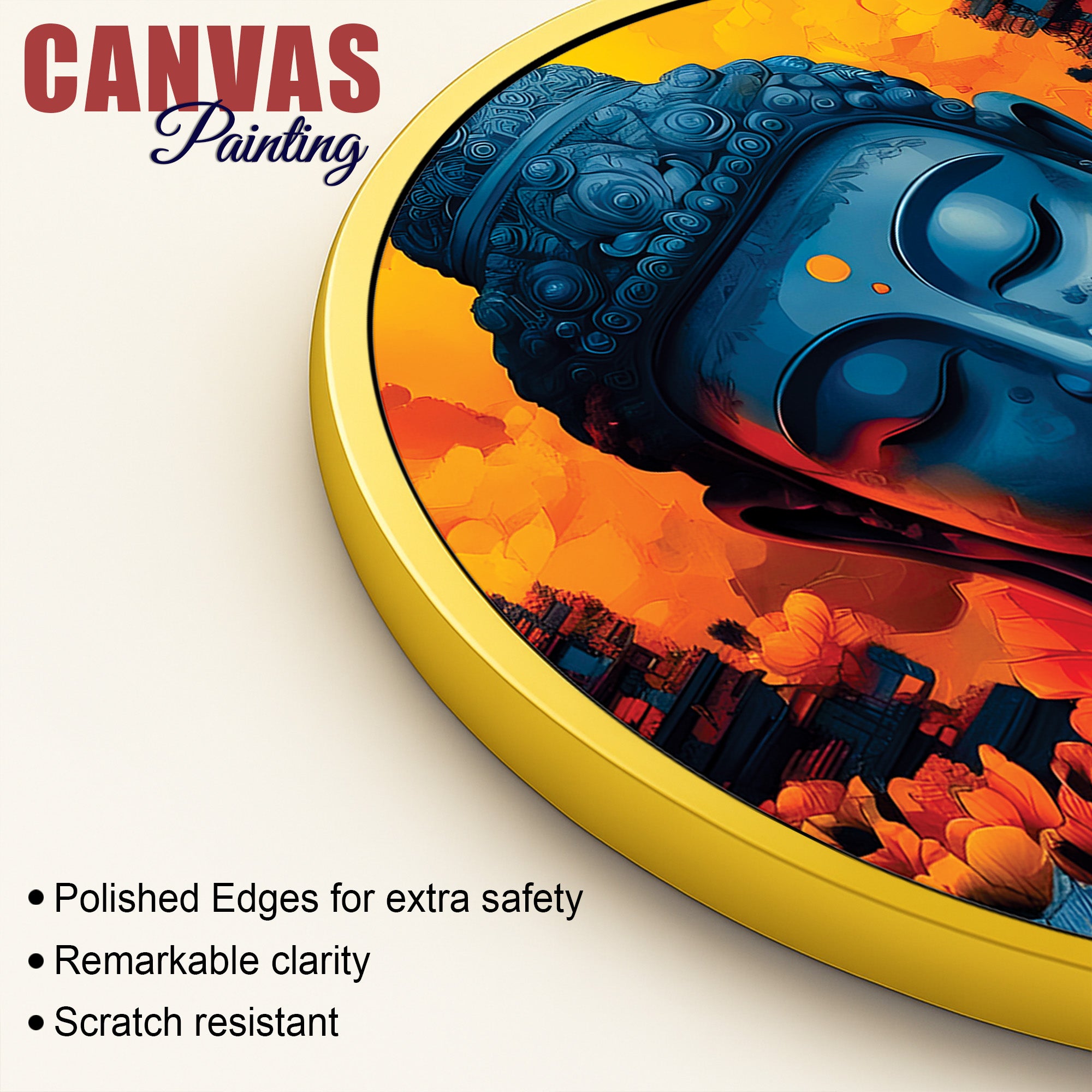 Elegant Round Buddha Painting