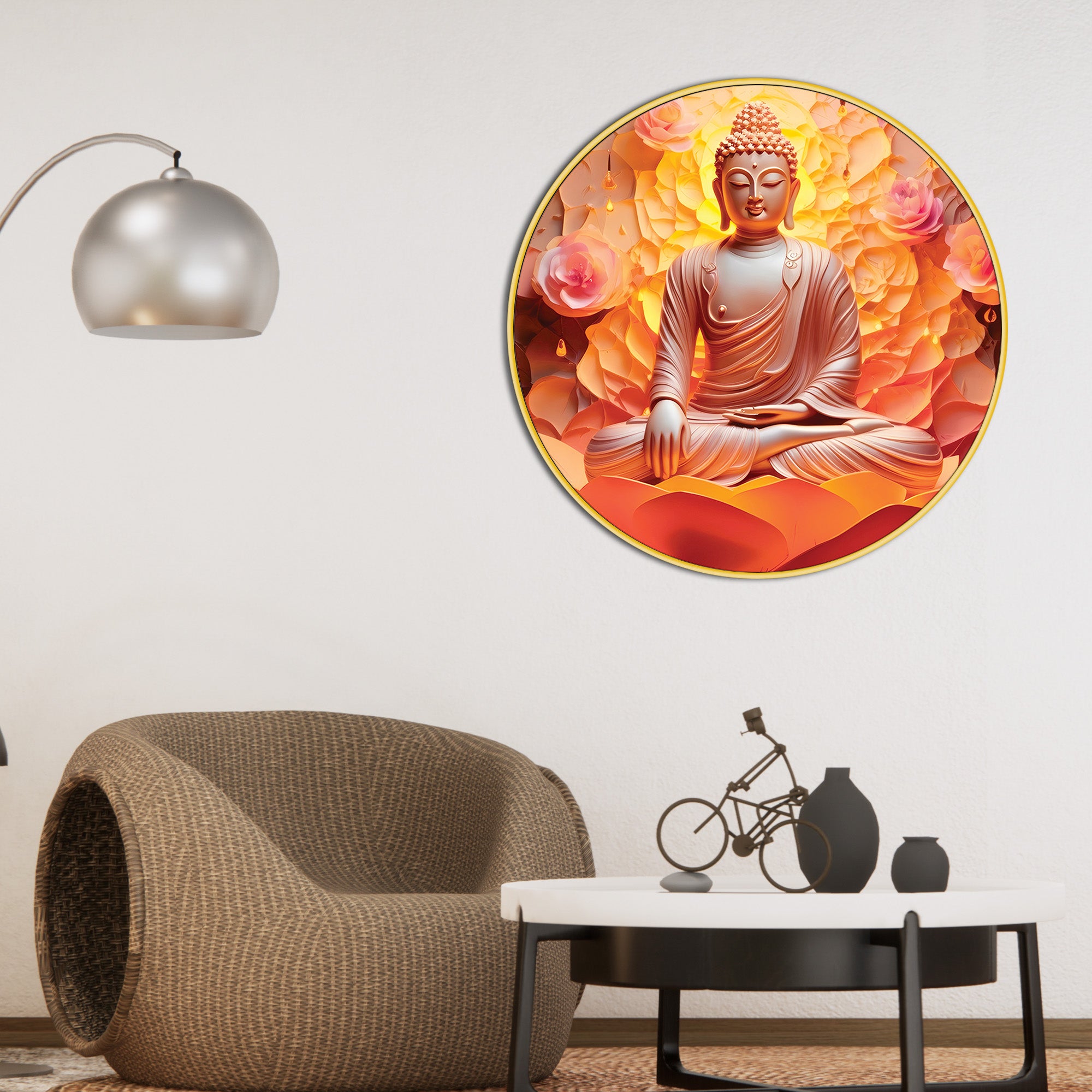 Elegant Spiritual Buddha Canvas Wall Painting