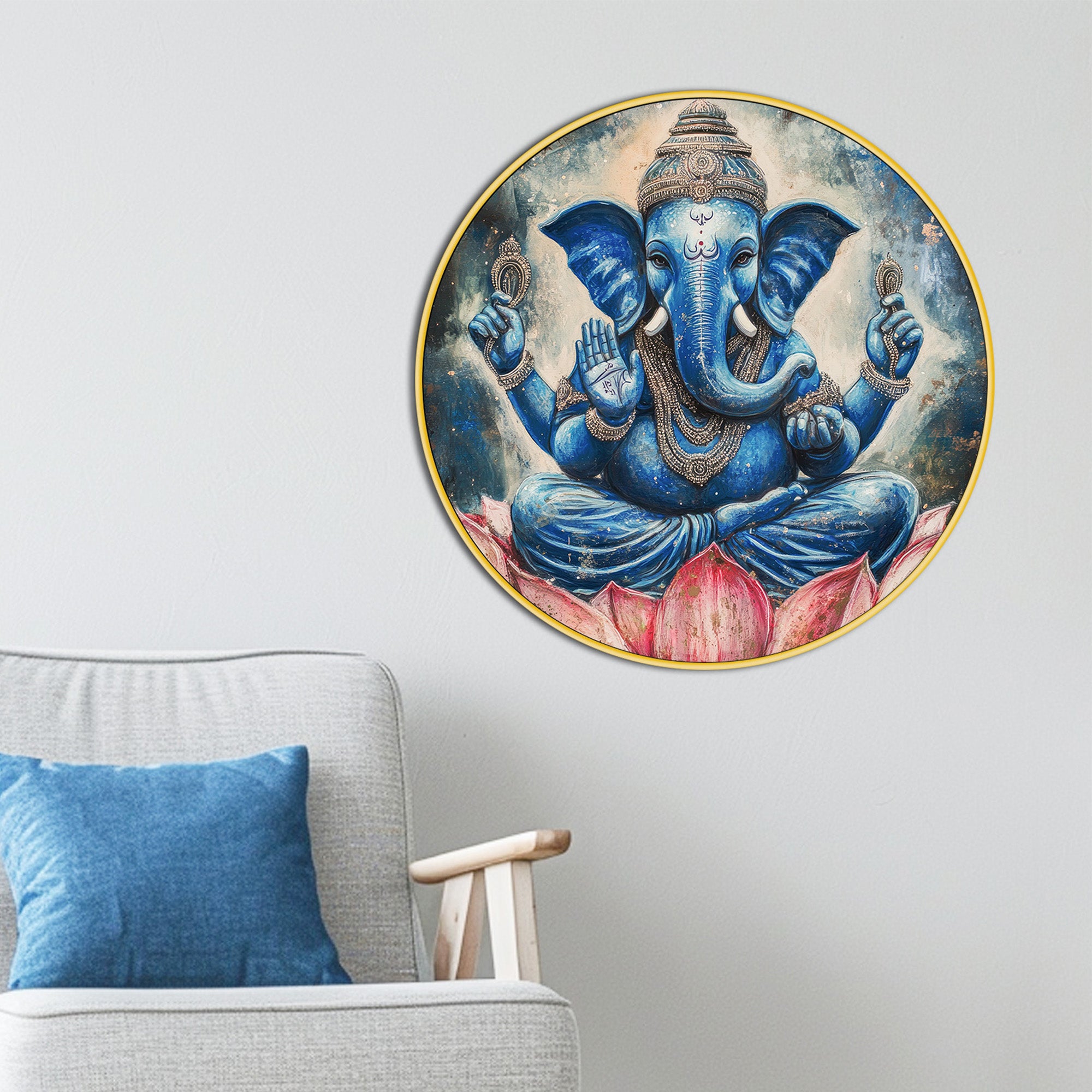 elegant-spiritual-ganesha-round-painting