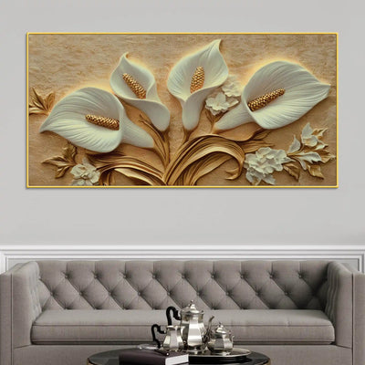 elegant-white-calla-lily-canvas-painting-wall-art-for-living-room-decor