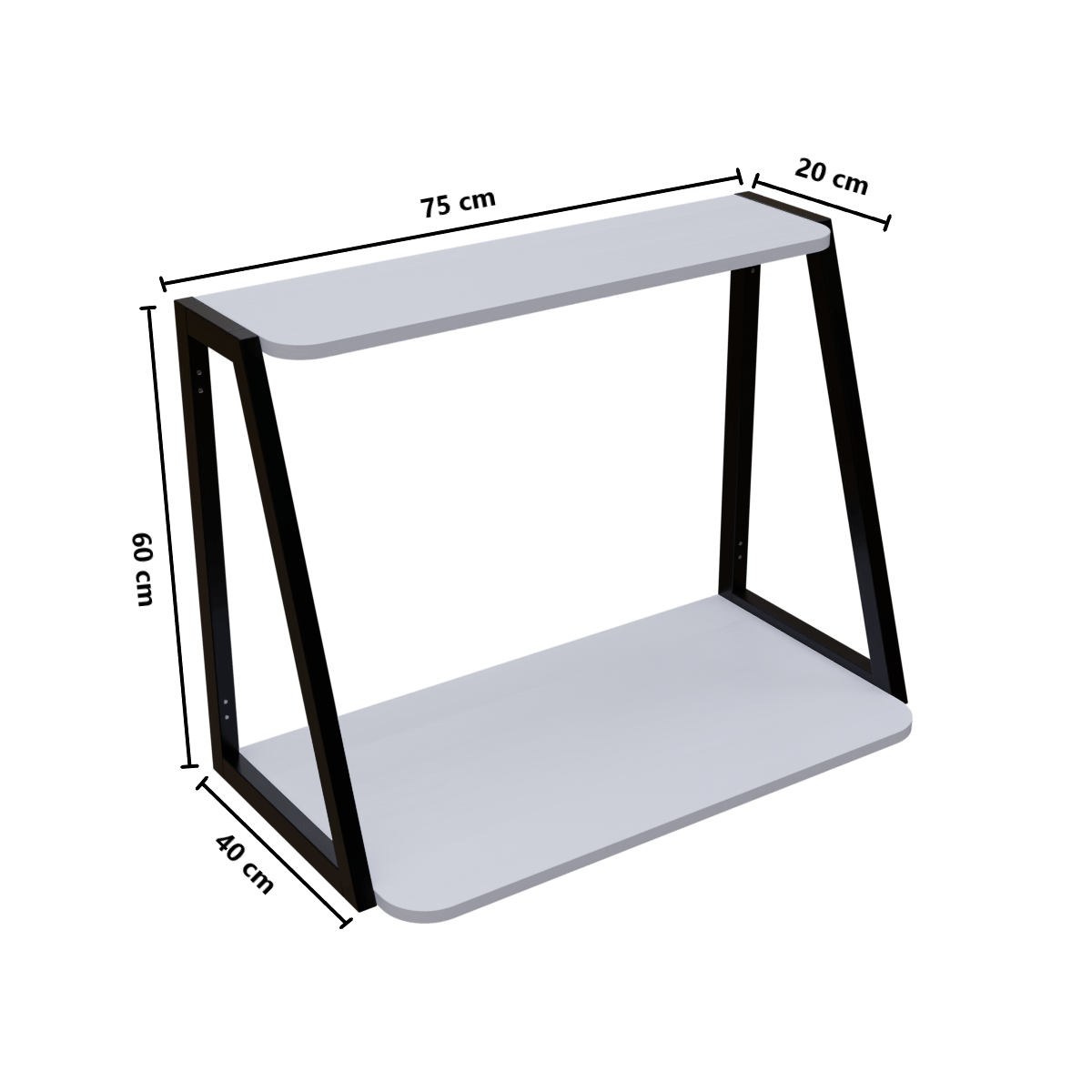 Elegant Wooden Wall Mounted Desk for Books & Display Decor