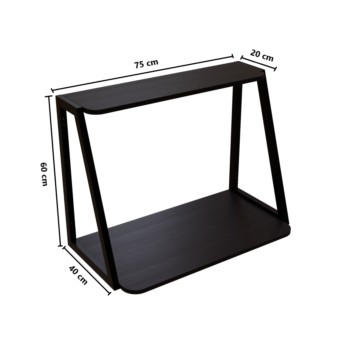 Elegant Wooden Wall Mounted Desk for Books & Display Decor