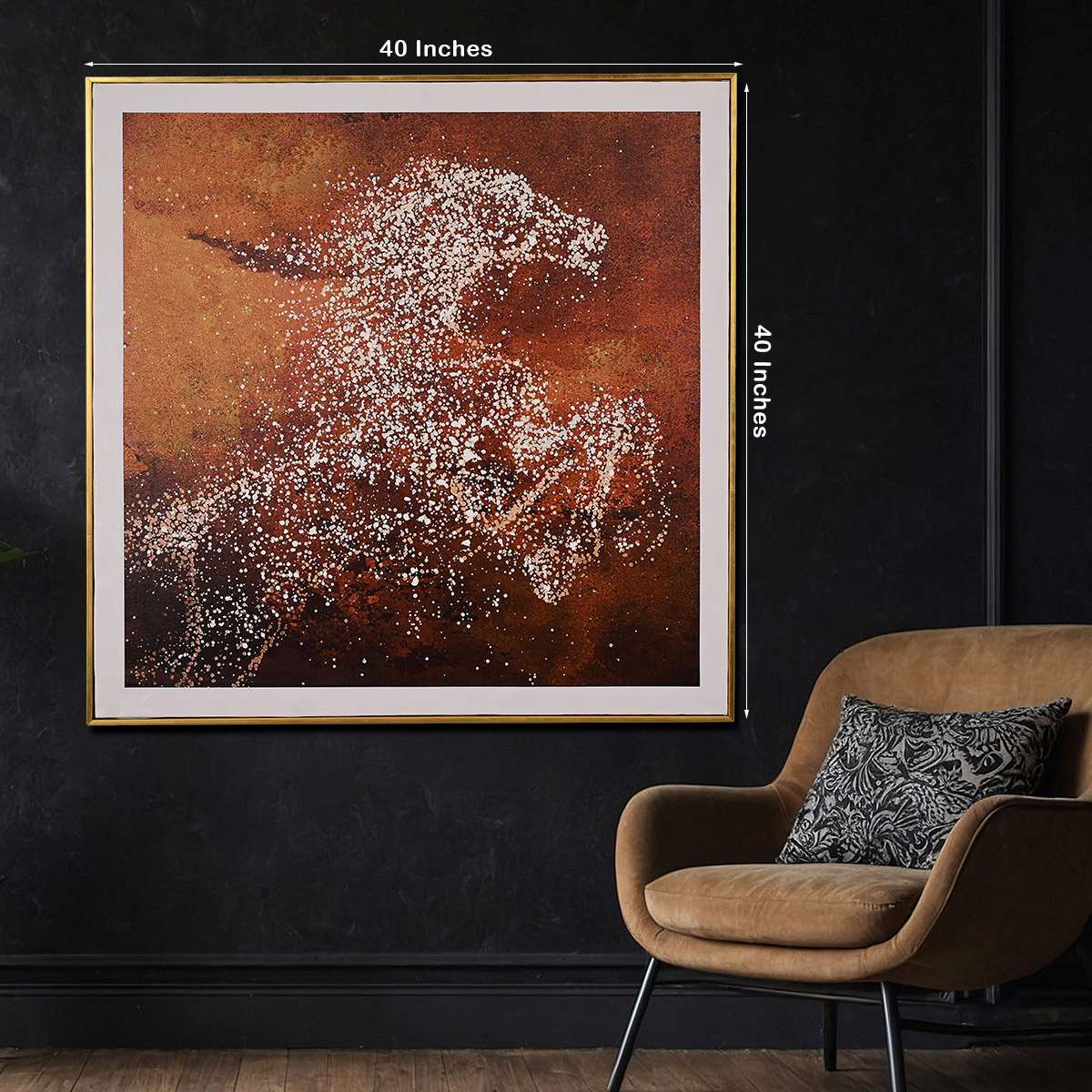 Evening Stallion Horse Hand Painted Wall Painting with Floating Frame