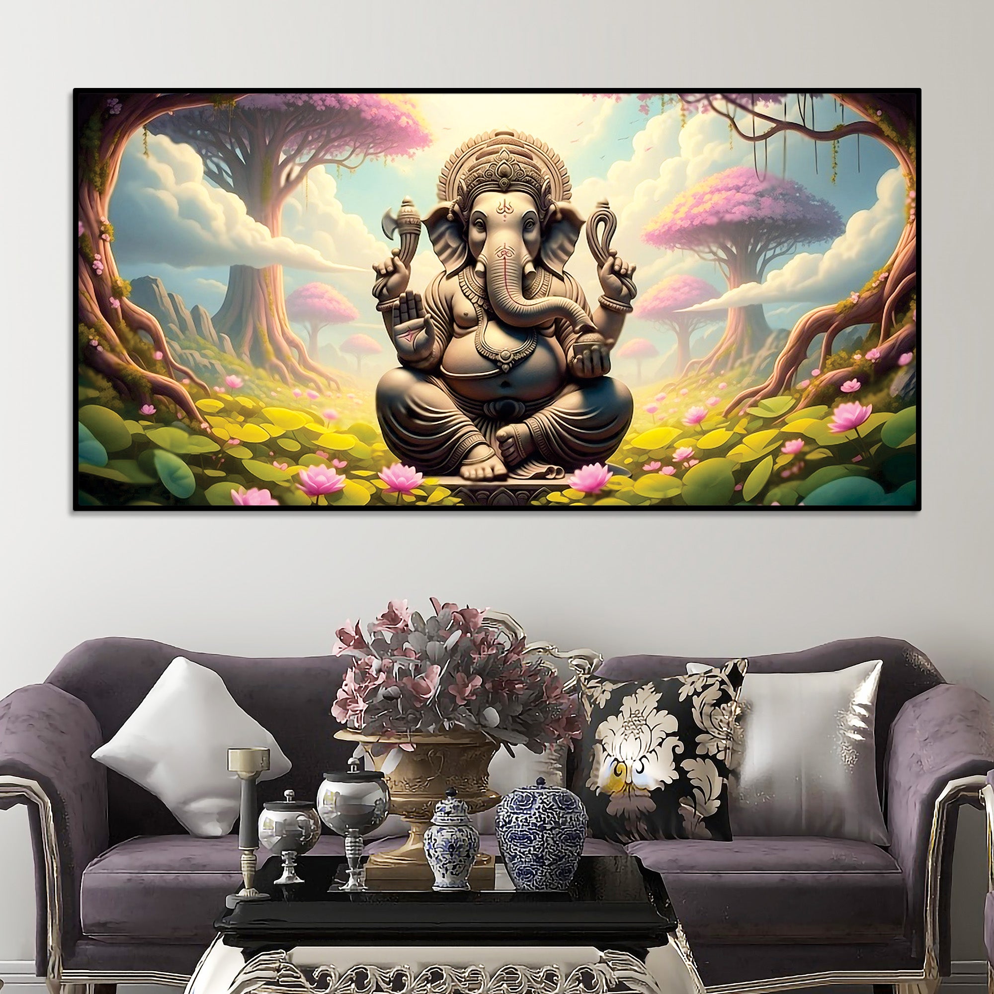 exclusive-nature-themed-lord-ganeshas-premium-canvas-wall-painting
