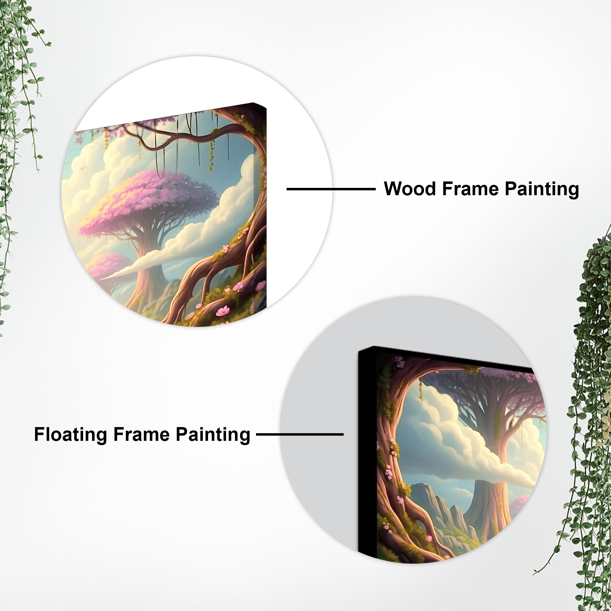 Exclusive Nature Themed Lord Ganesha's Premium Canvas Wall Painting For Home & Office Spaces – Modern Religious Wall Art