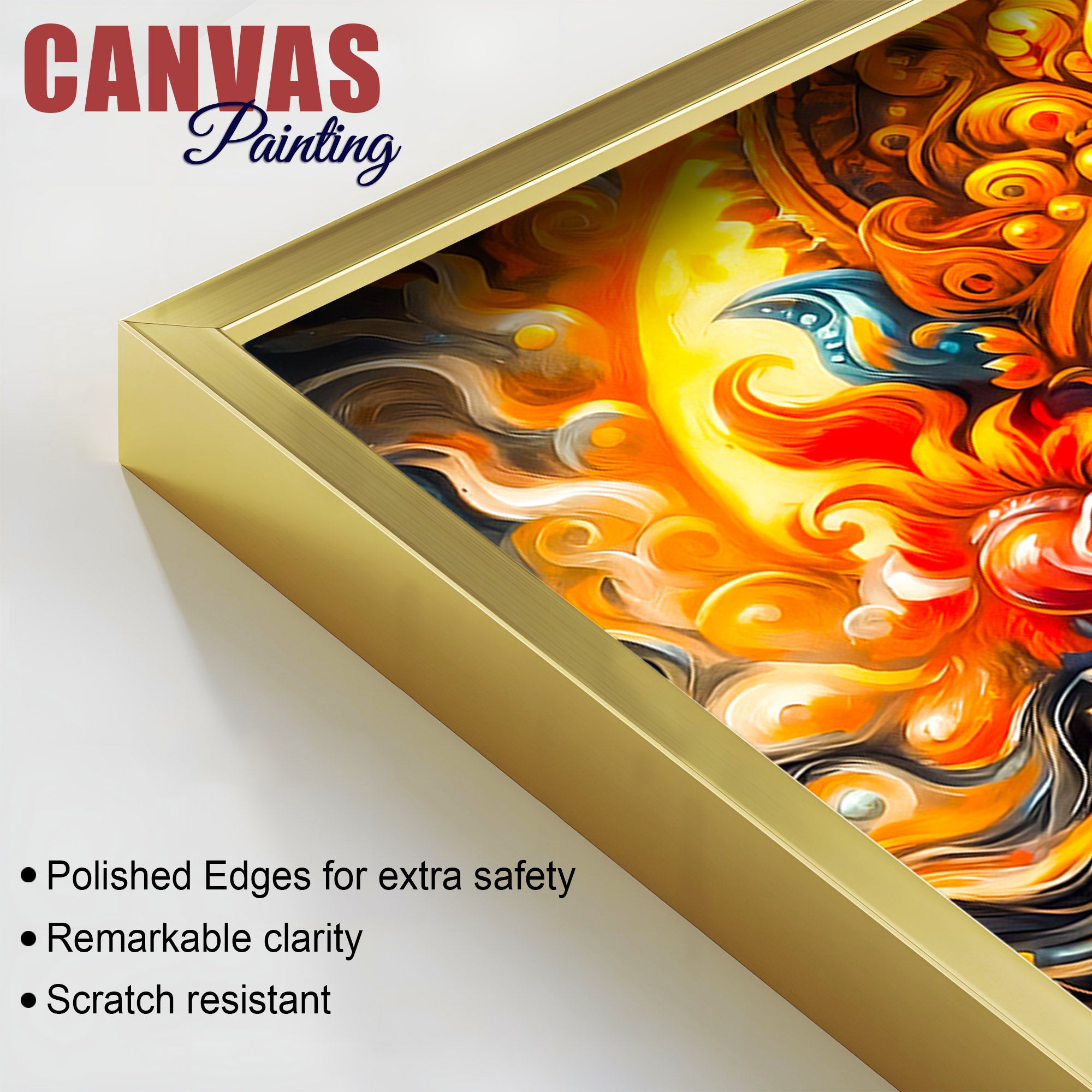 Fierce Goddess Kali Religious Canvas Wall Painting