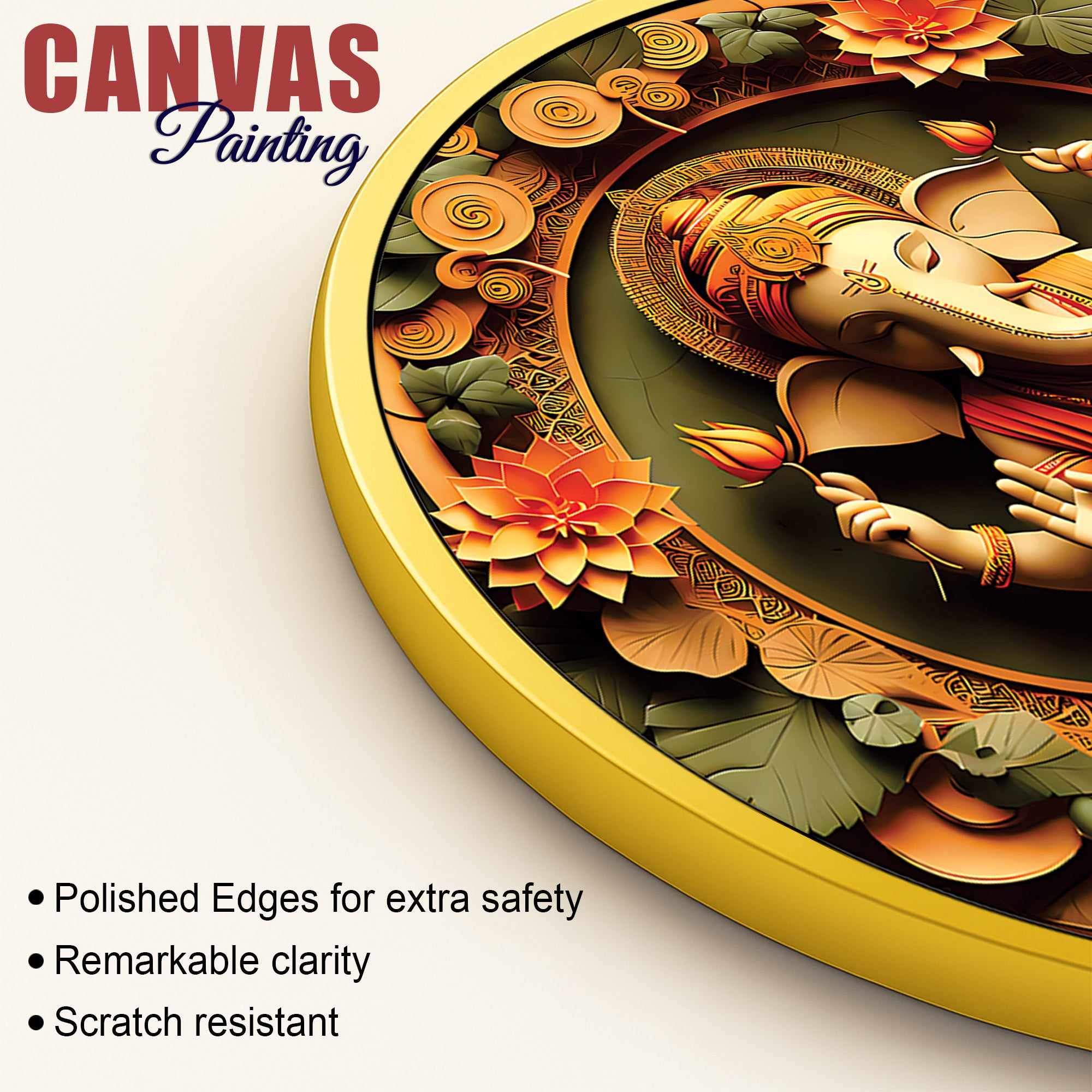 Floral Divine Ganesha Painting