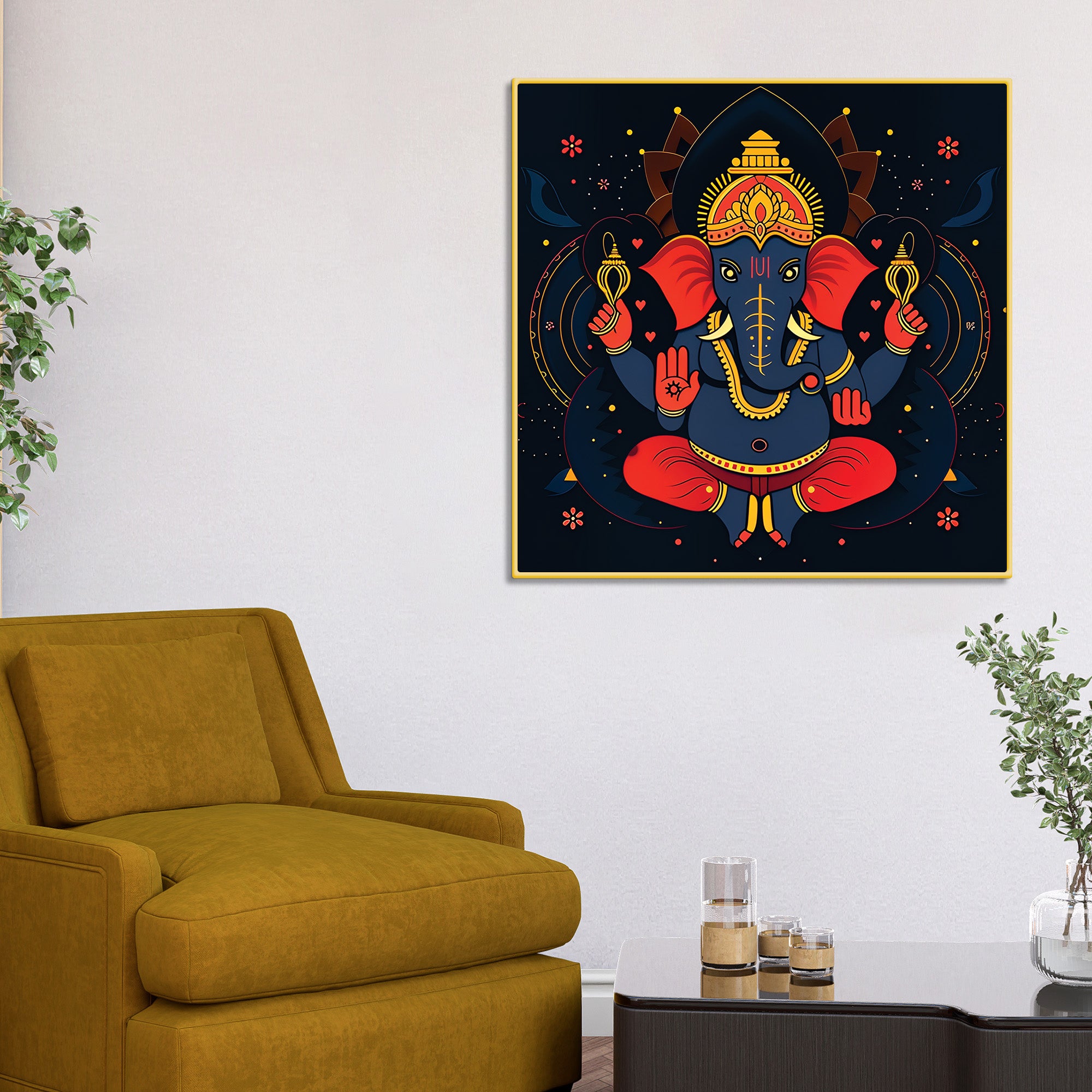 Ganesh Ji Canvas Painting