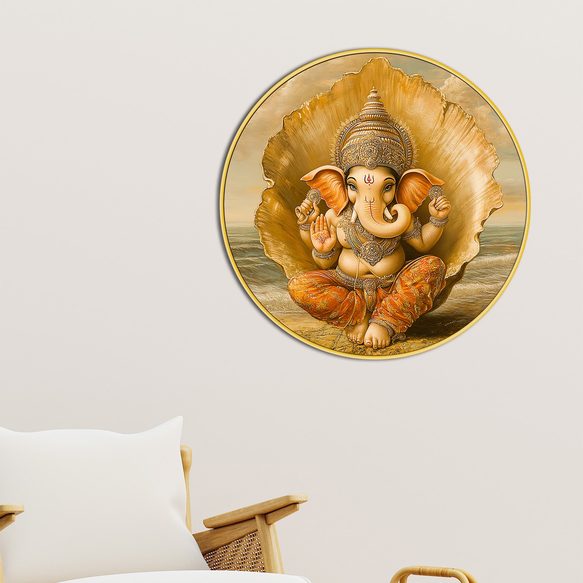 ganesh-ji-round-canvas-wall-painting