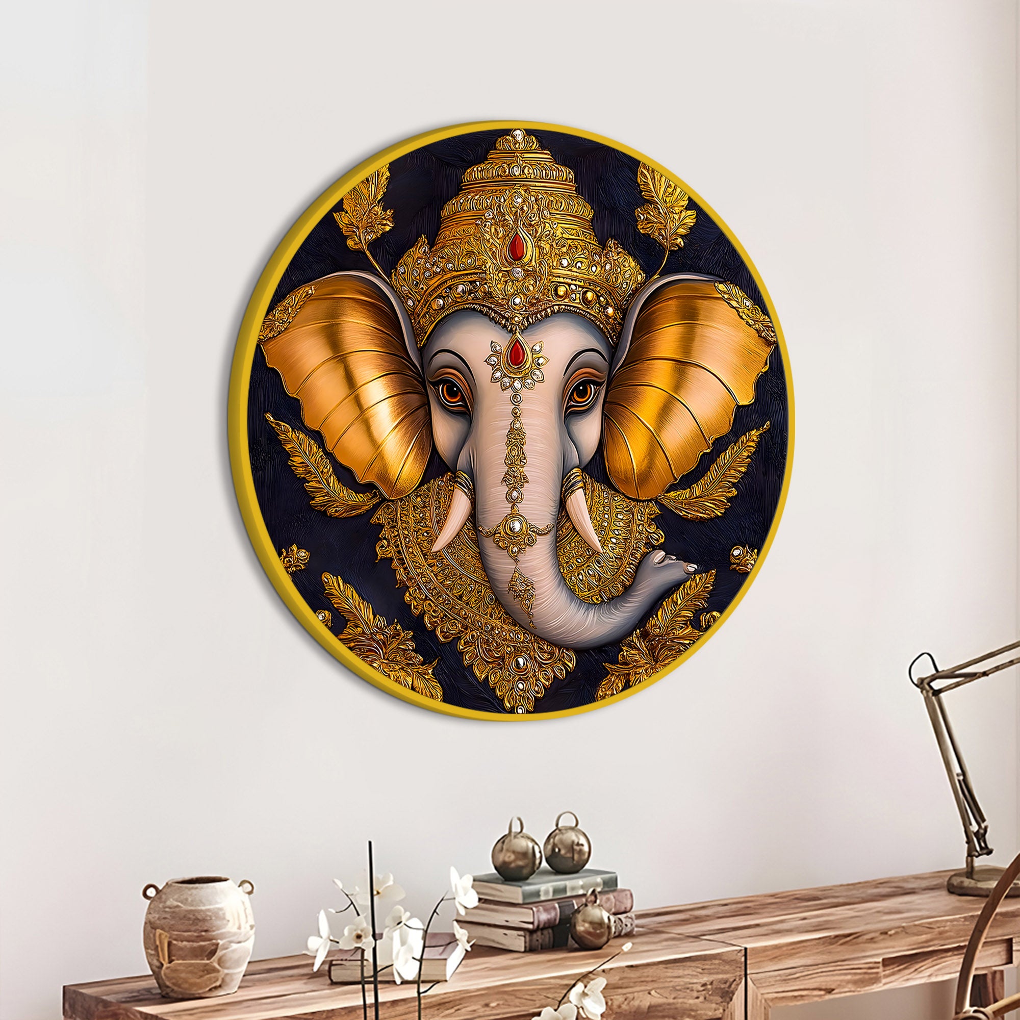 Ganesh Ji Spiritual Canvas Painting