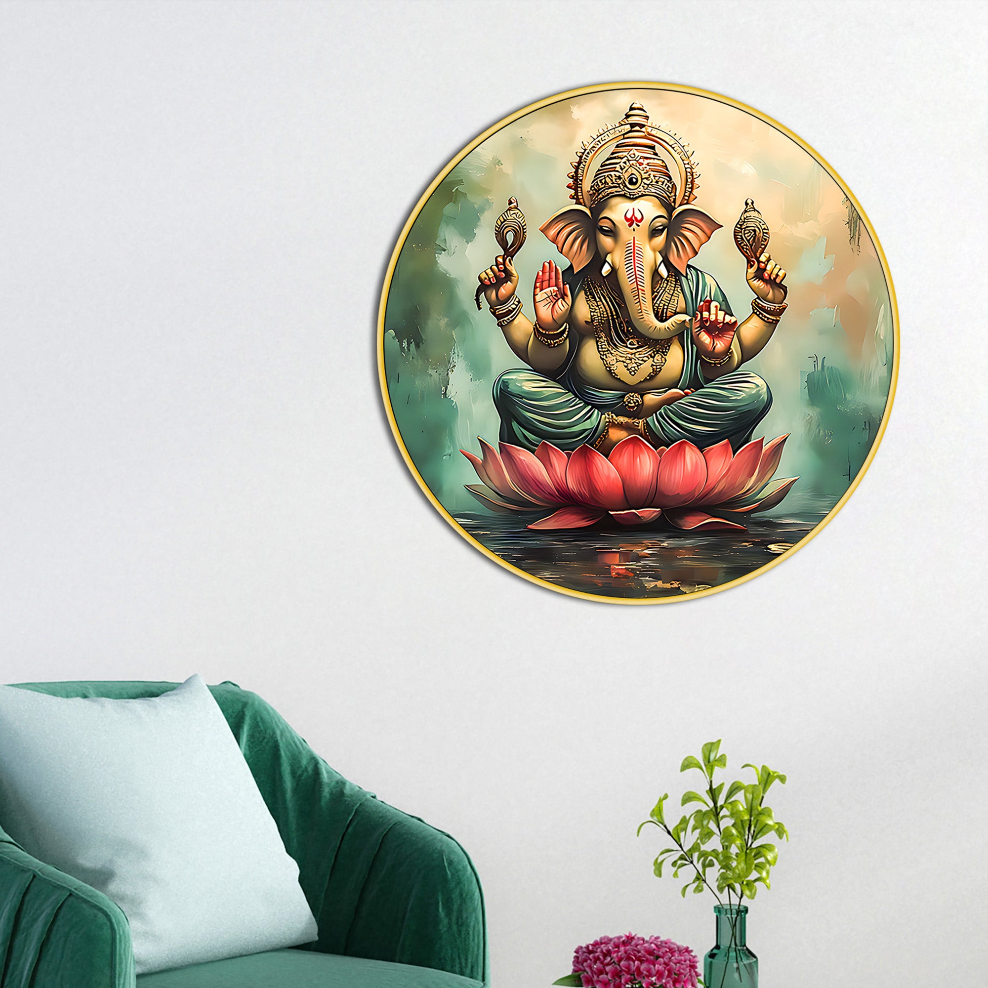 Ganesha Spiritual Canvas Painting