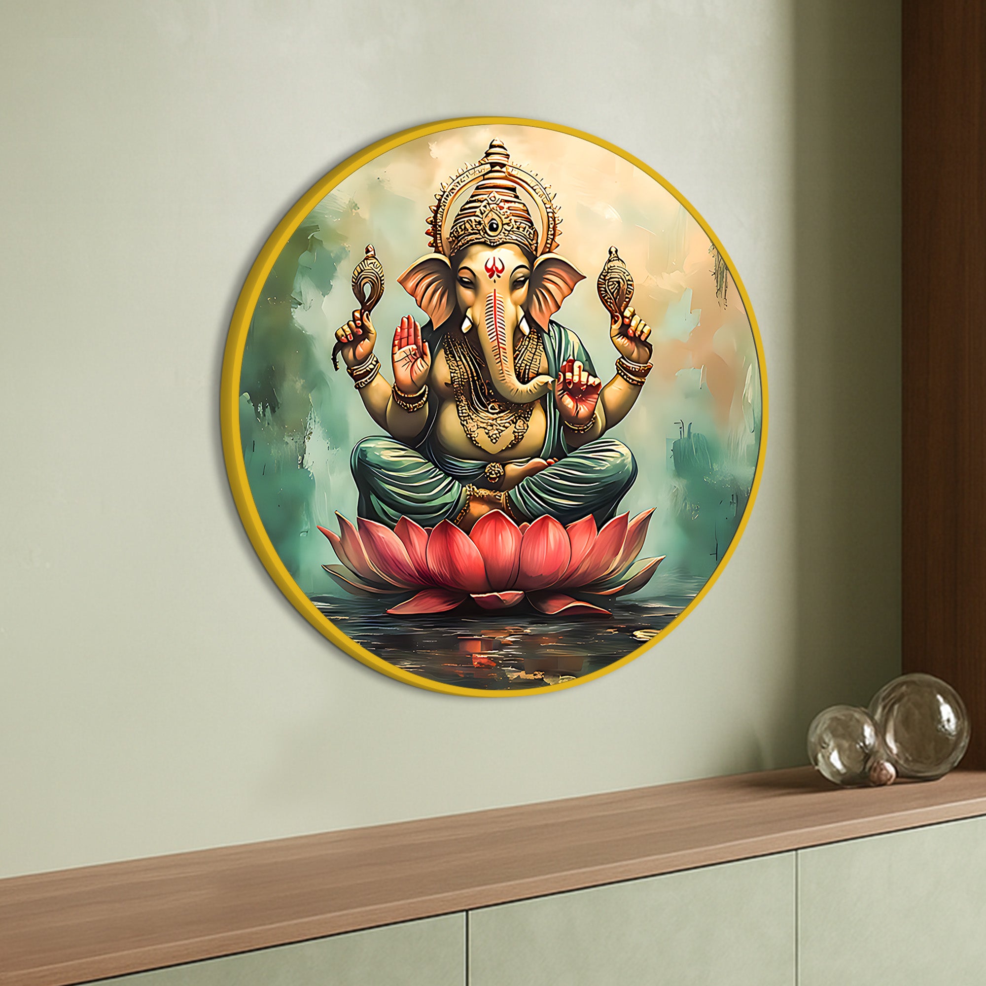 Ganesha Spiritual Canvas Painting
