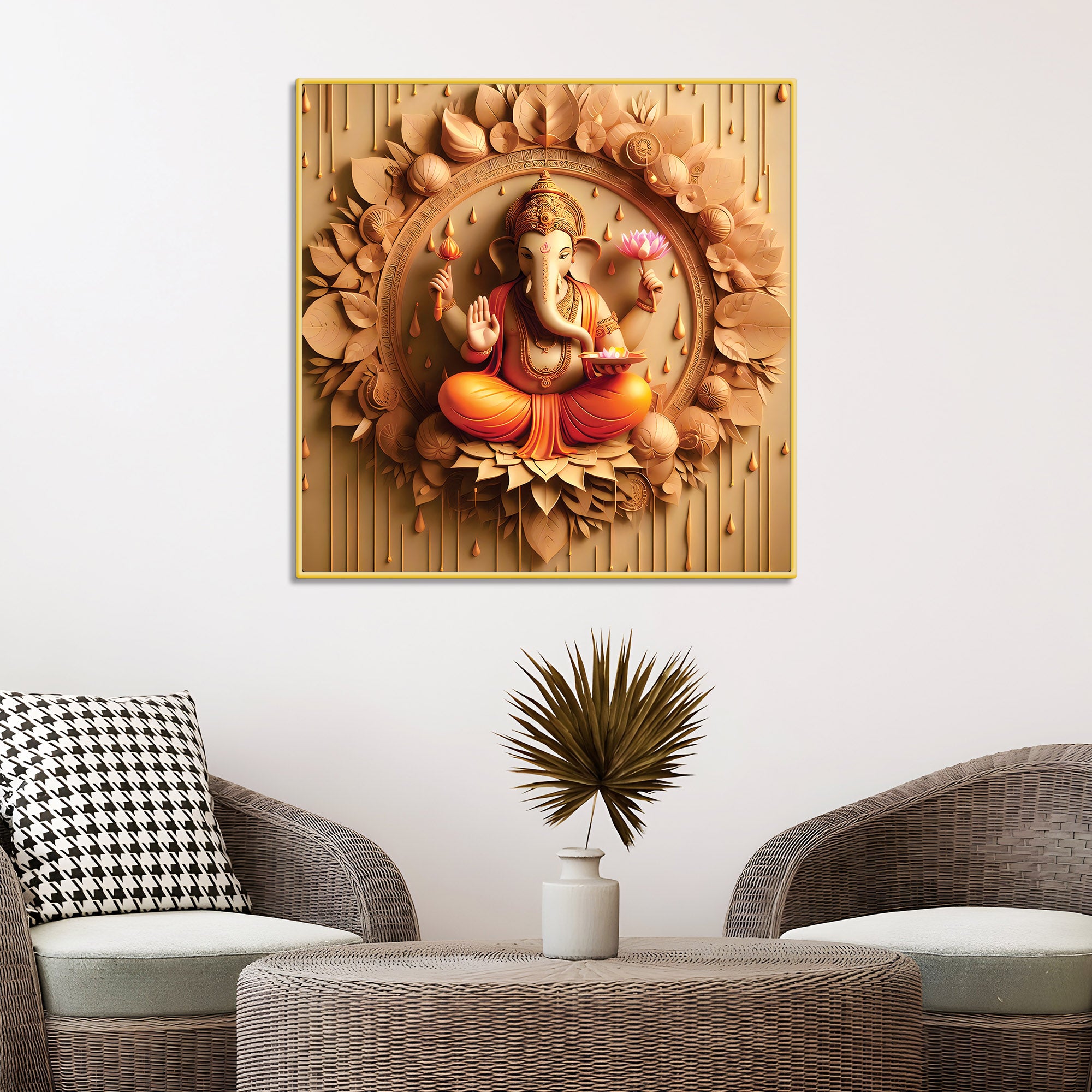 Ganesha Wall Painting for Modern Home Interiors