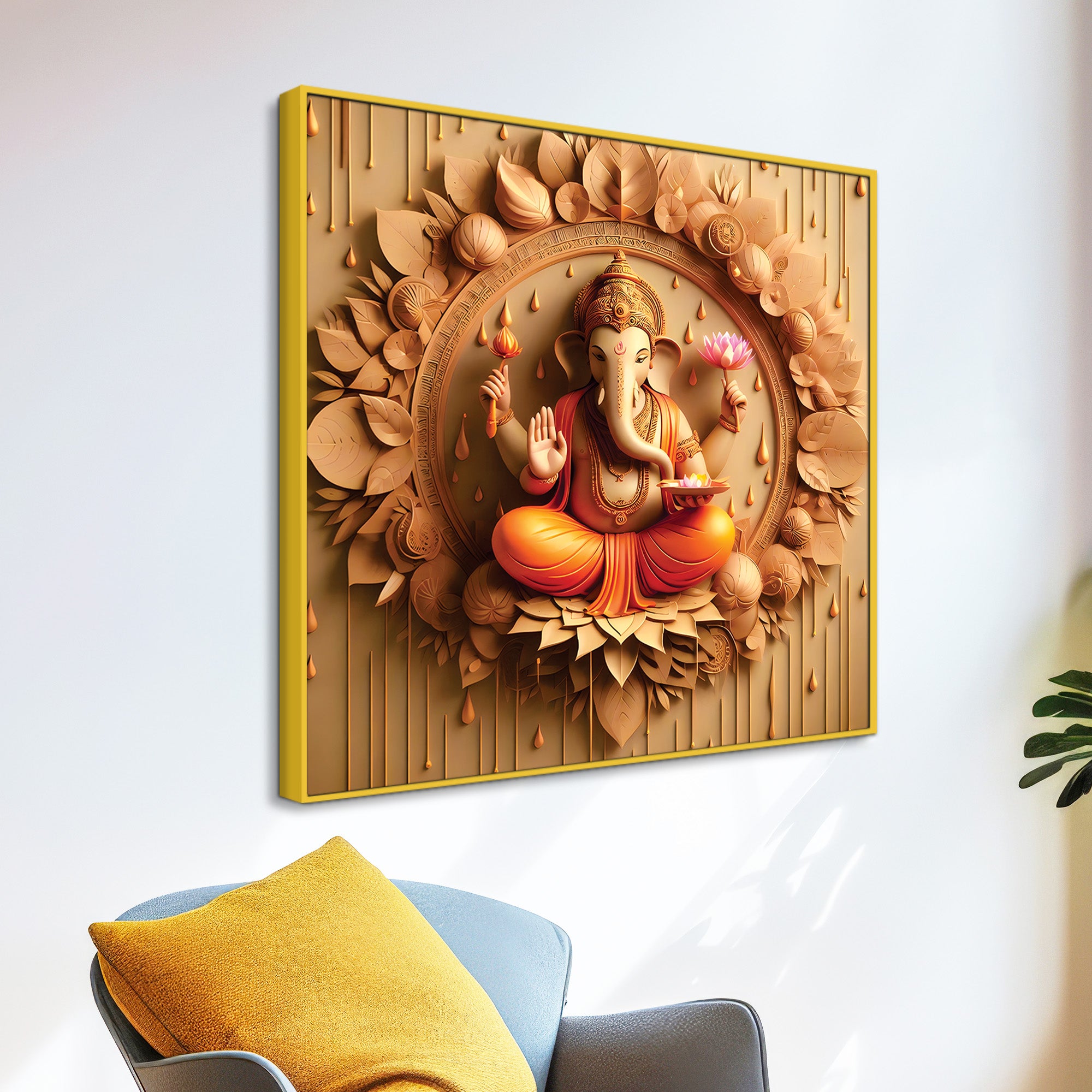 Ganesha Wall Painting for Modern Home Interiors