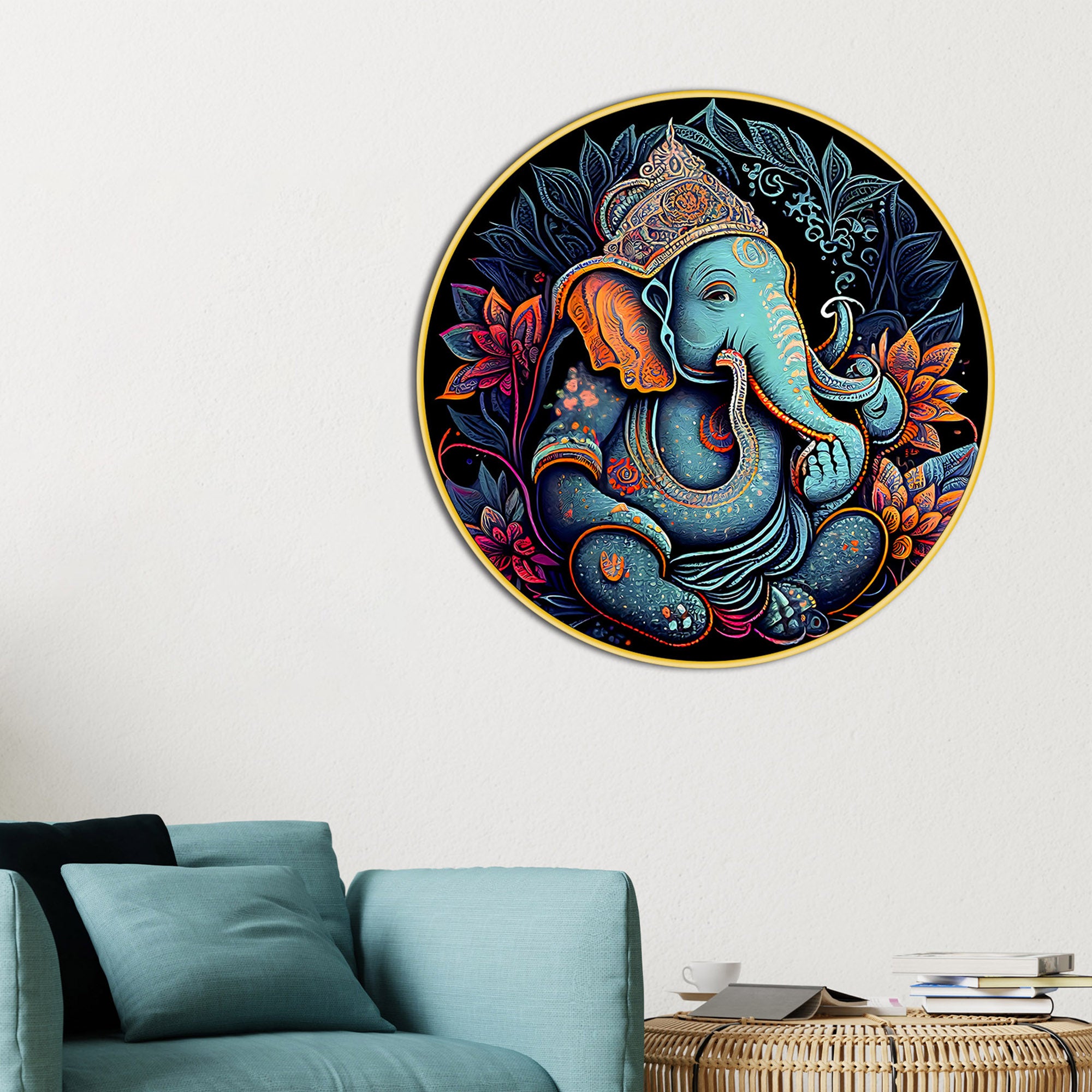 Ganpati Bappa Blessings Canvas Wall Painting