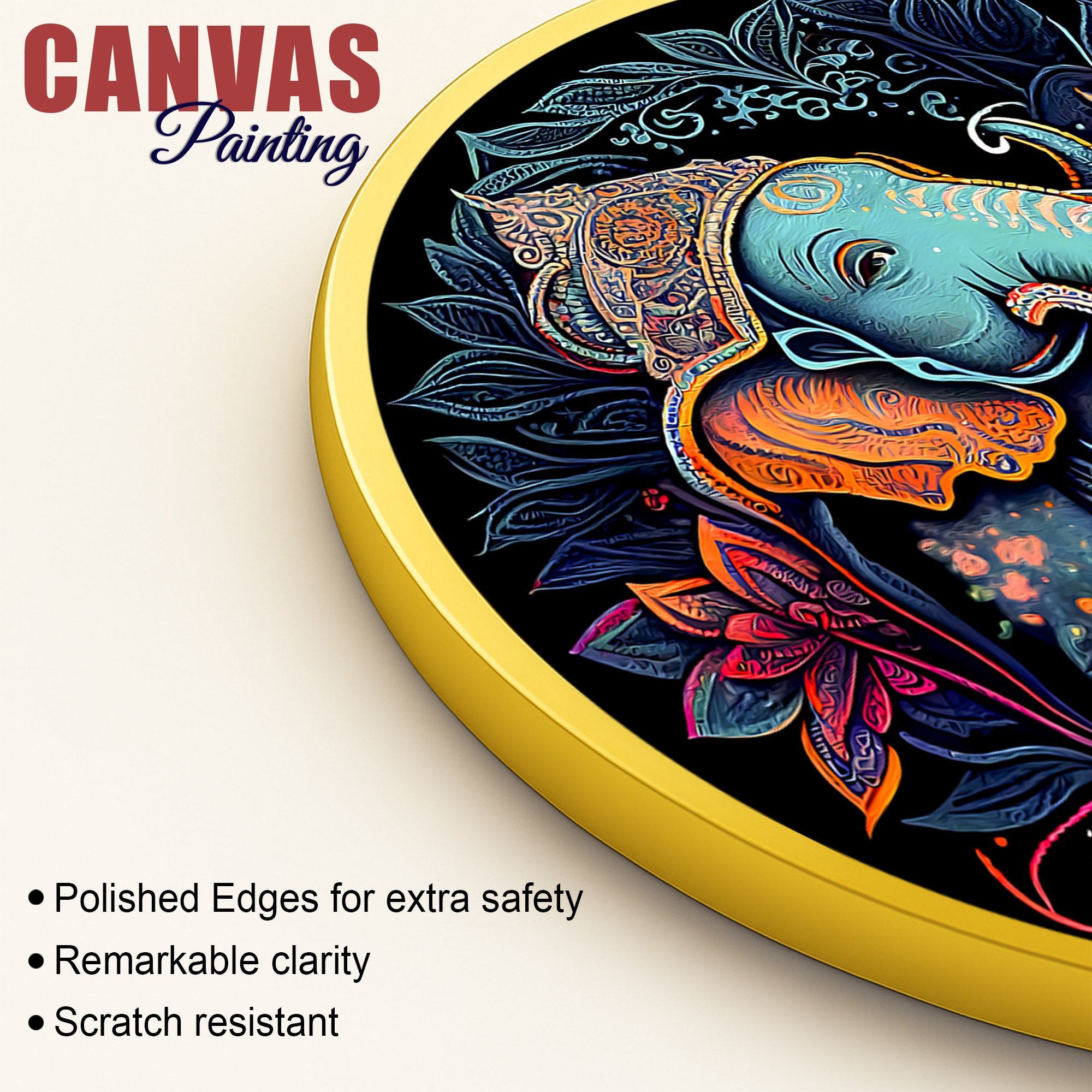 Ganpati Bappa Blessings Canvas Wall Painting