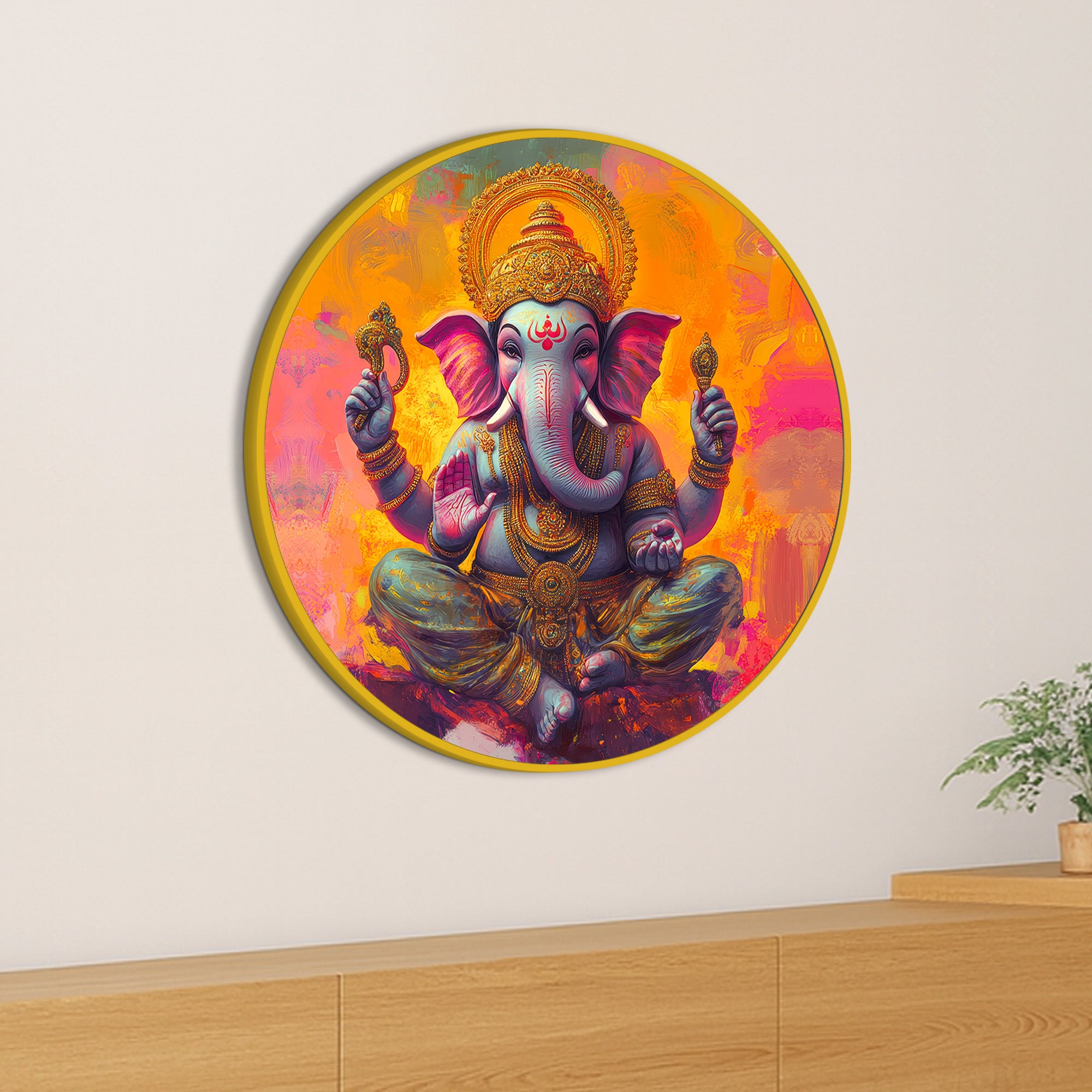 Ganpati Bappa Canvas Wall Painting
