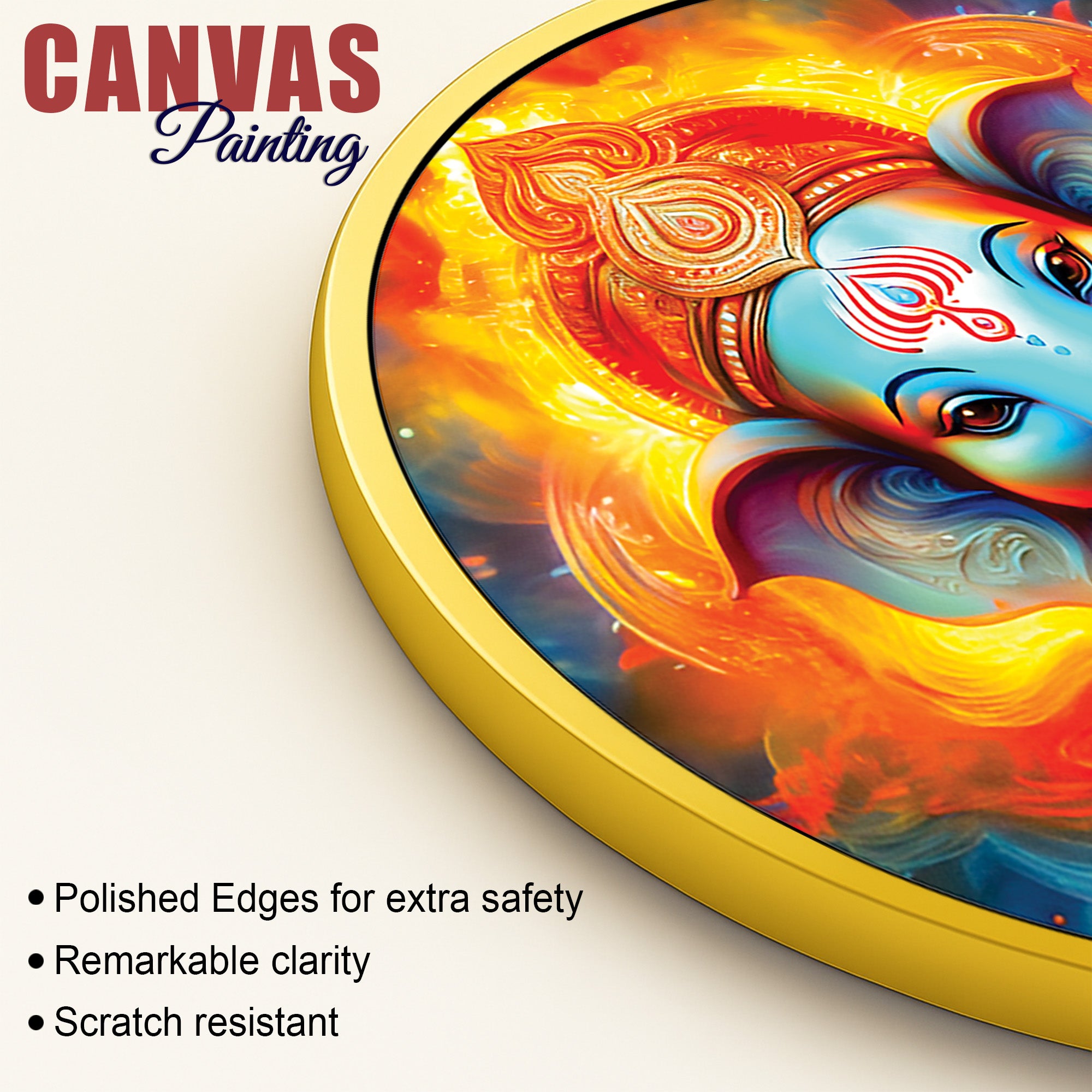 Ganpati Bappa Round Painting