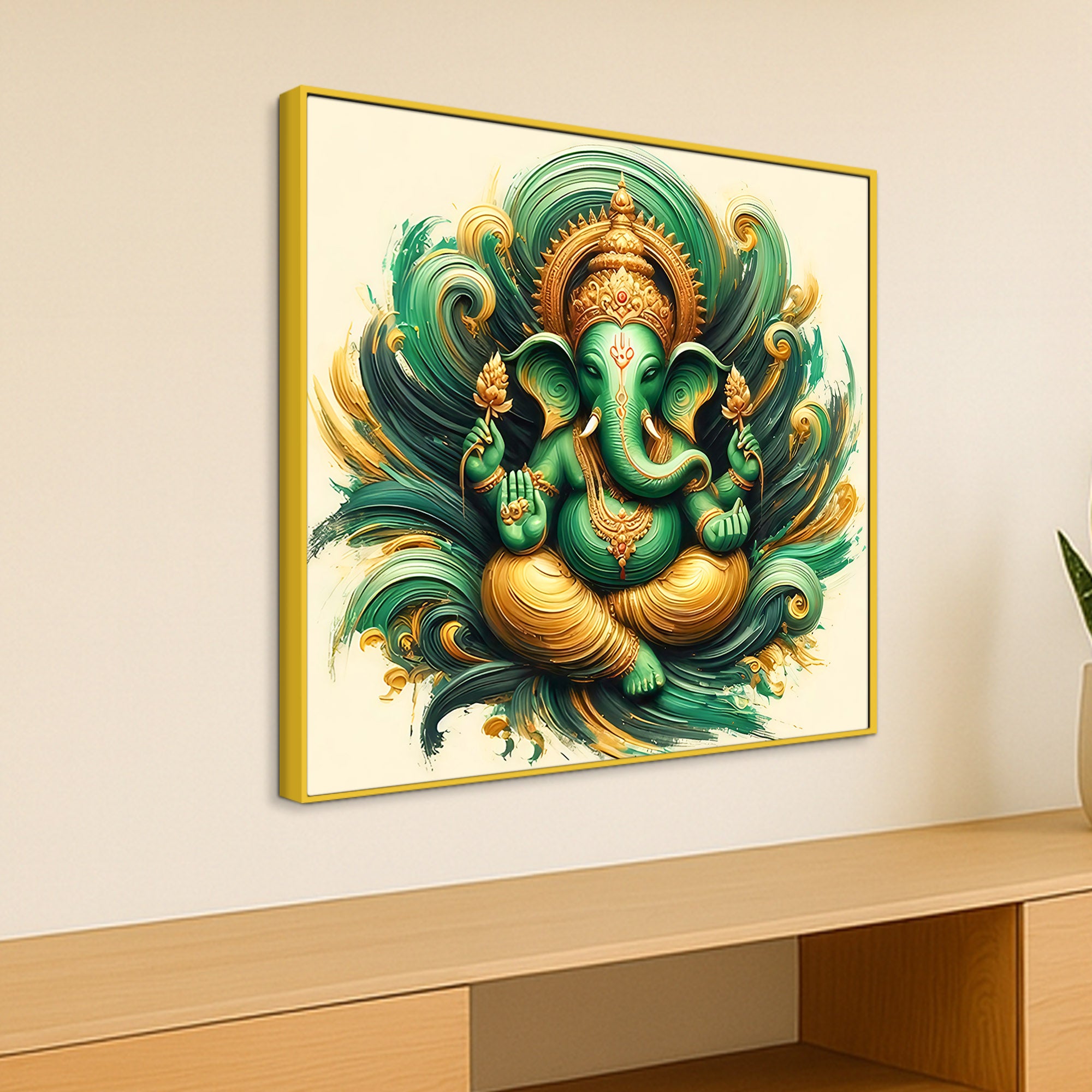 Ganpati Bappa Spiritual Wall Painting