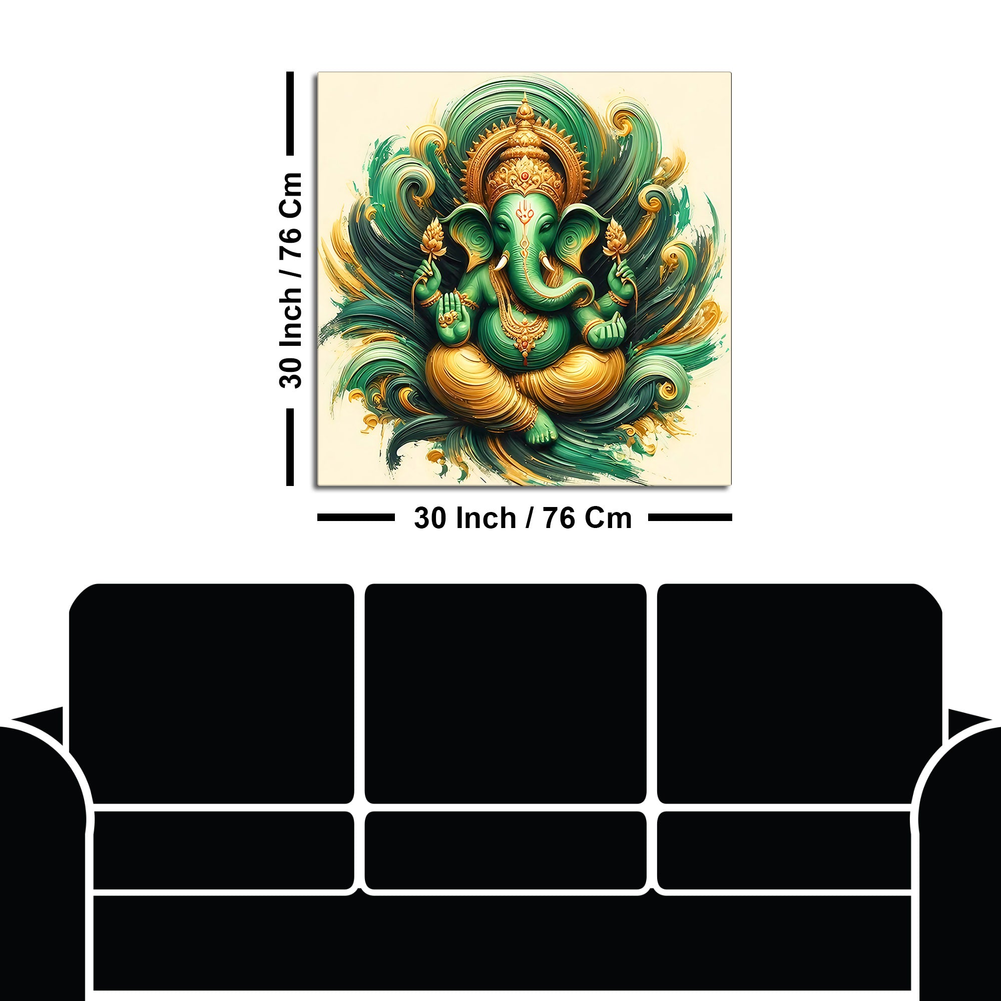 Ganpati Bappa Spiritual Wall Painting