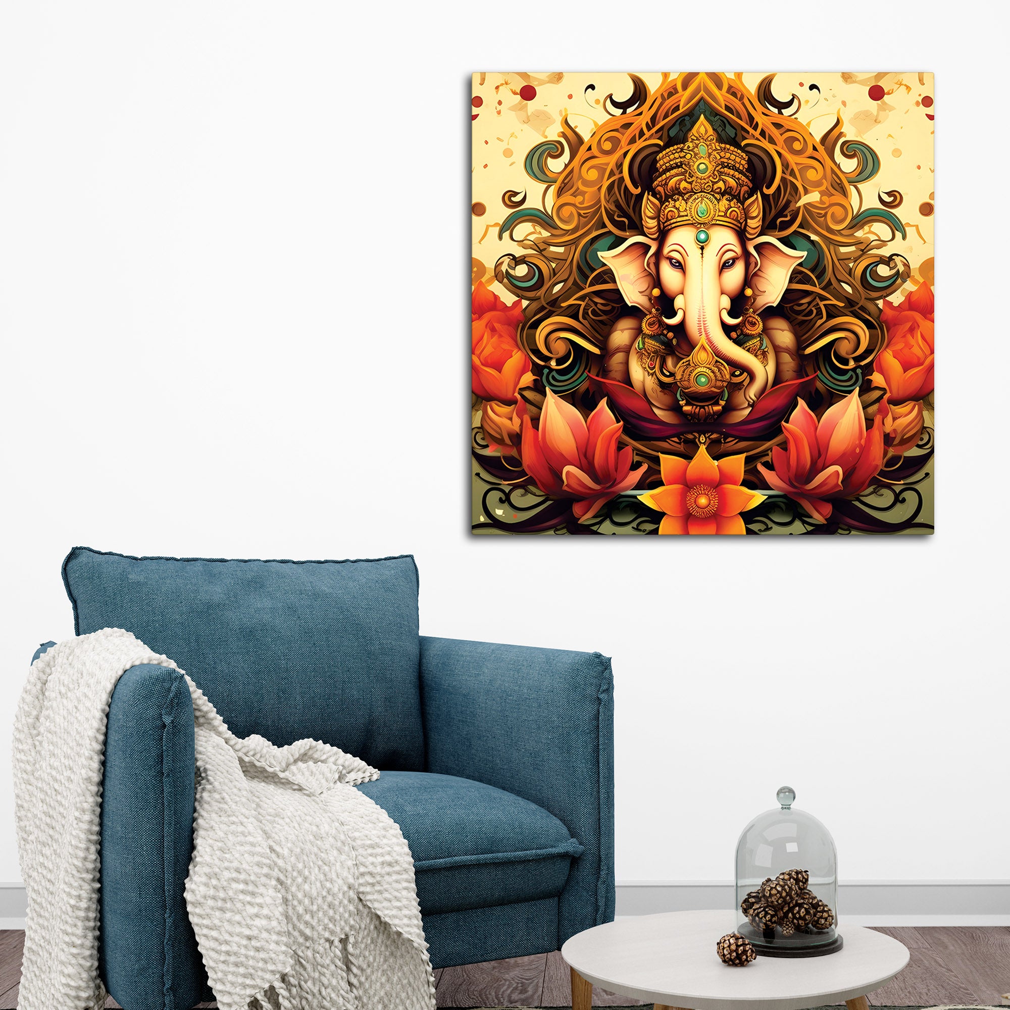 Ganpati Bappa Wall Art Canvas Painting