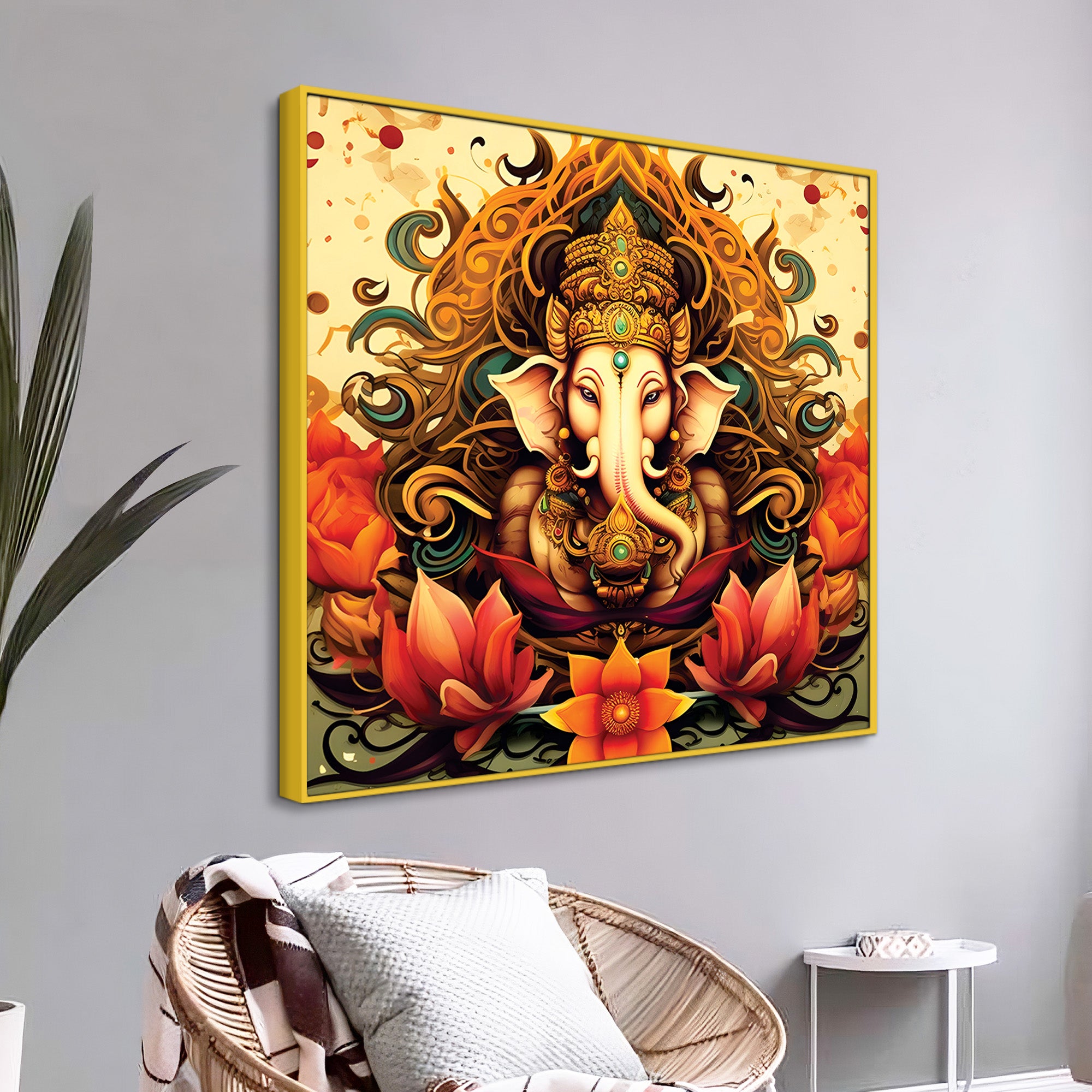 Ganpati Bappa Wall Art Canvas Painting
