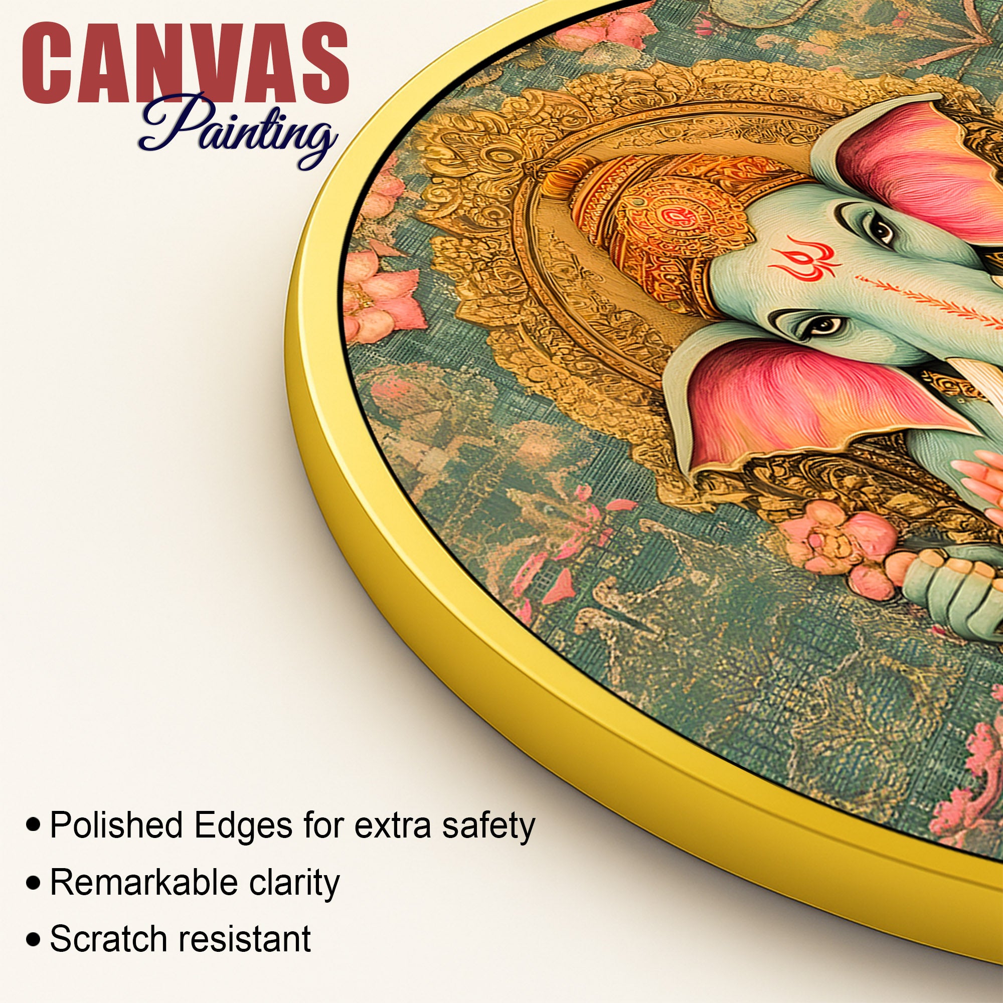 Ganpati Round Shape Painting