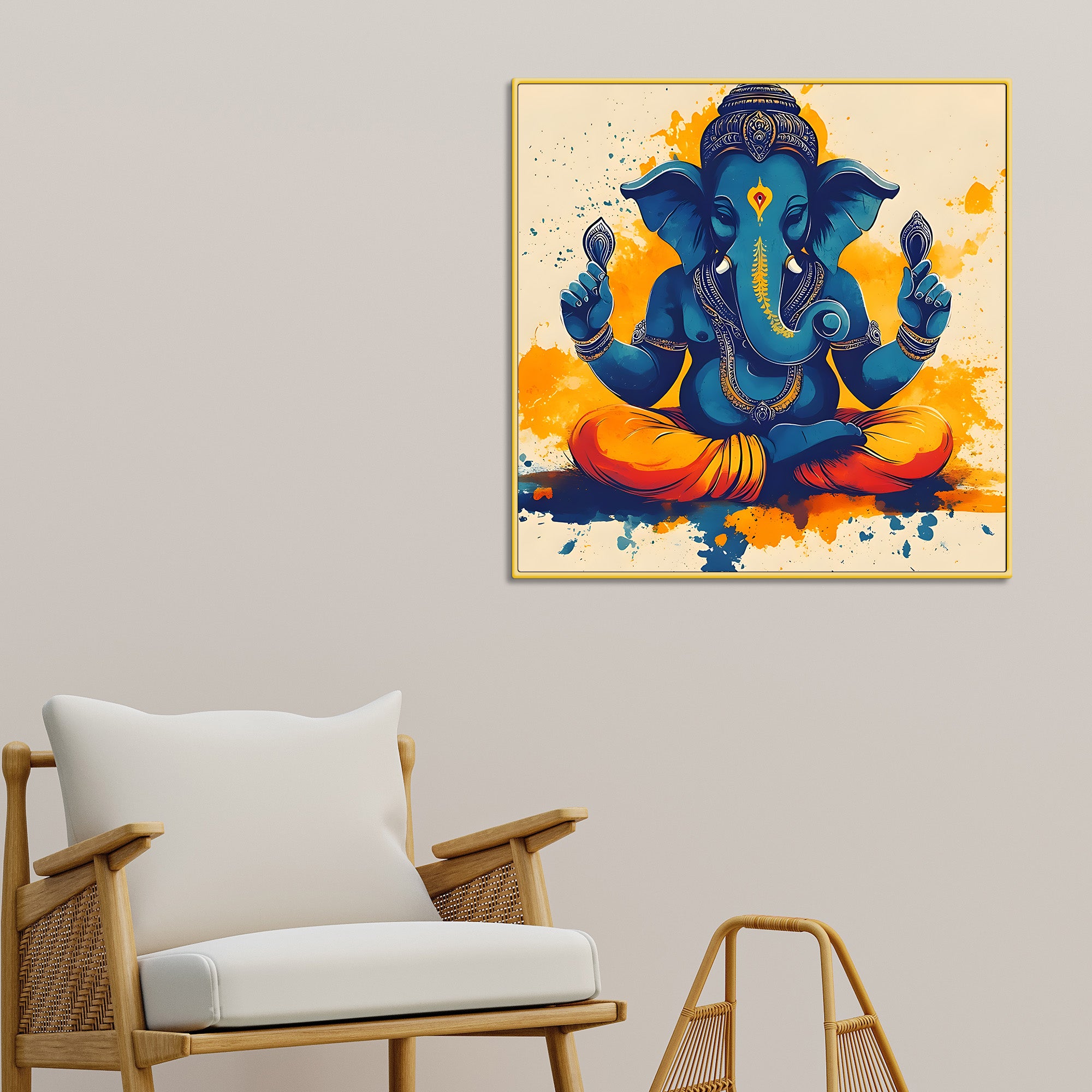 Ganpati Wall Décor Painting for Home & Temple