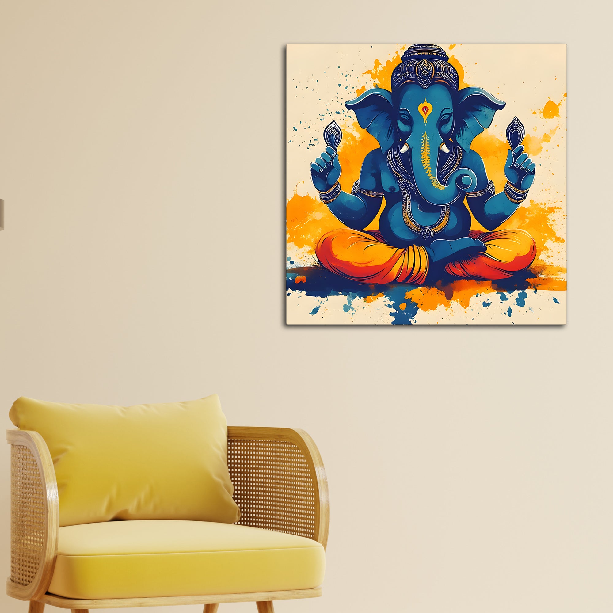 Ganpati Wall Décor Painting for Home & Temple