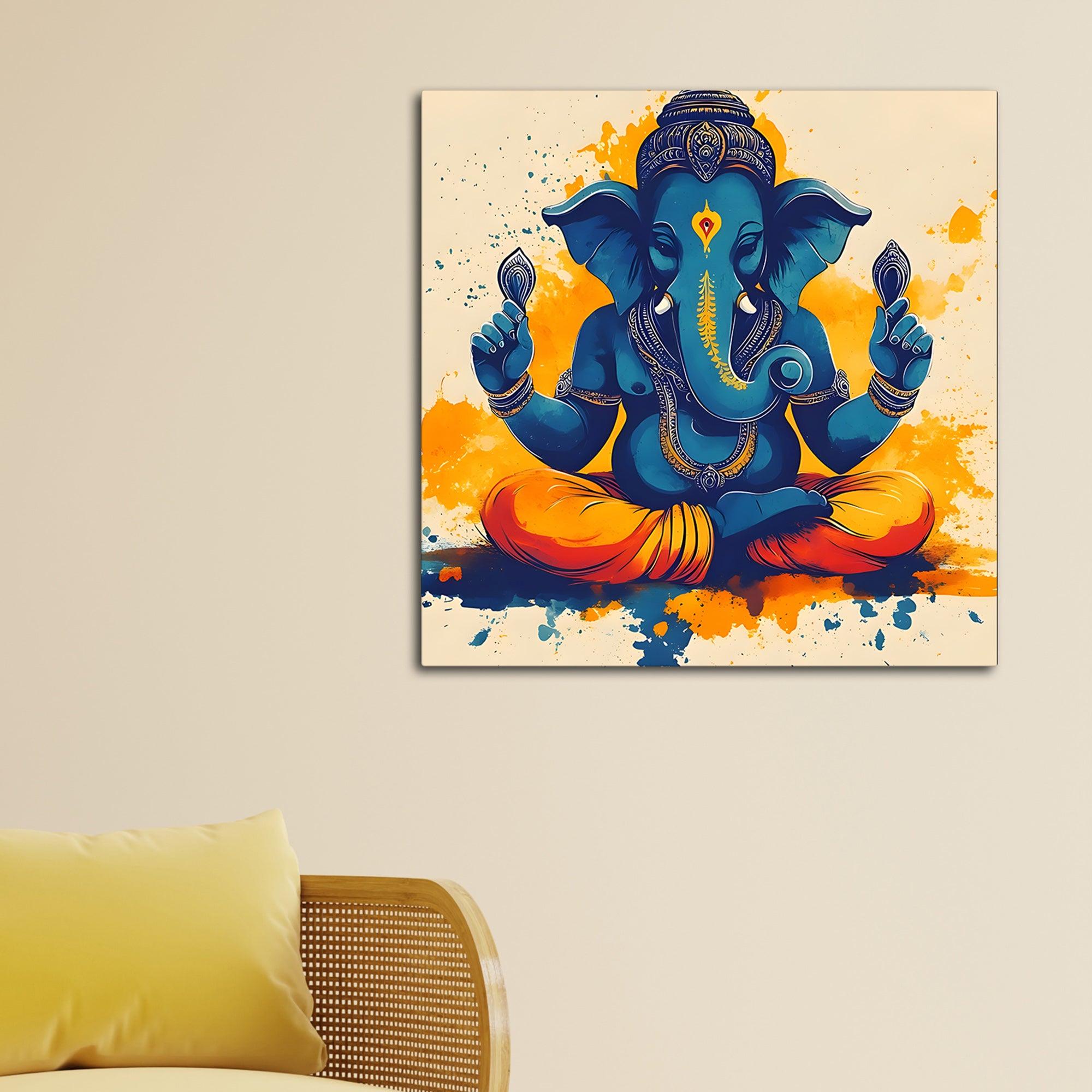 Ganpati Wall Décor Painting for Home & Temple