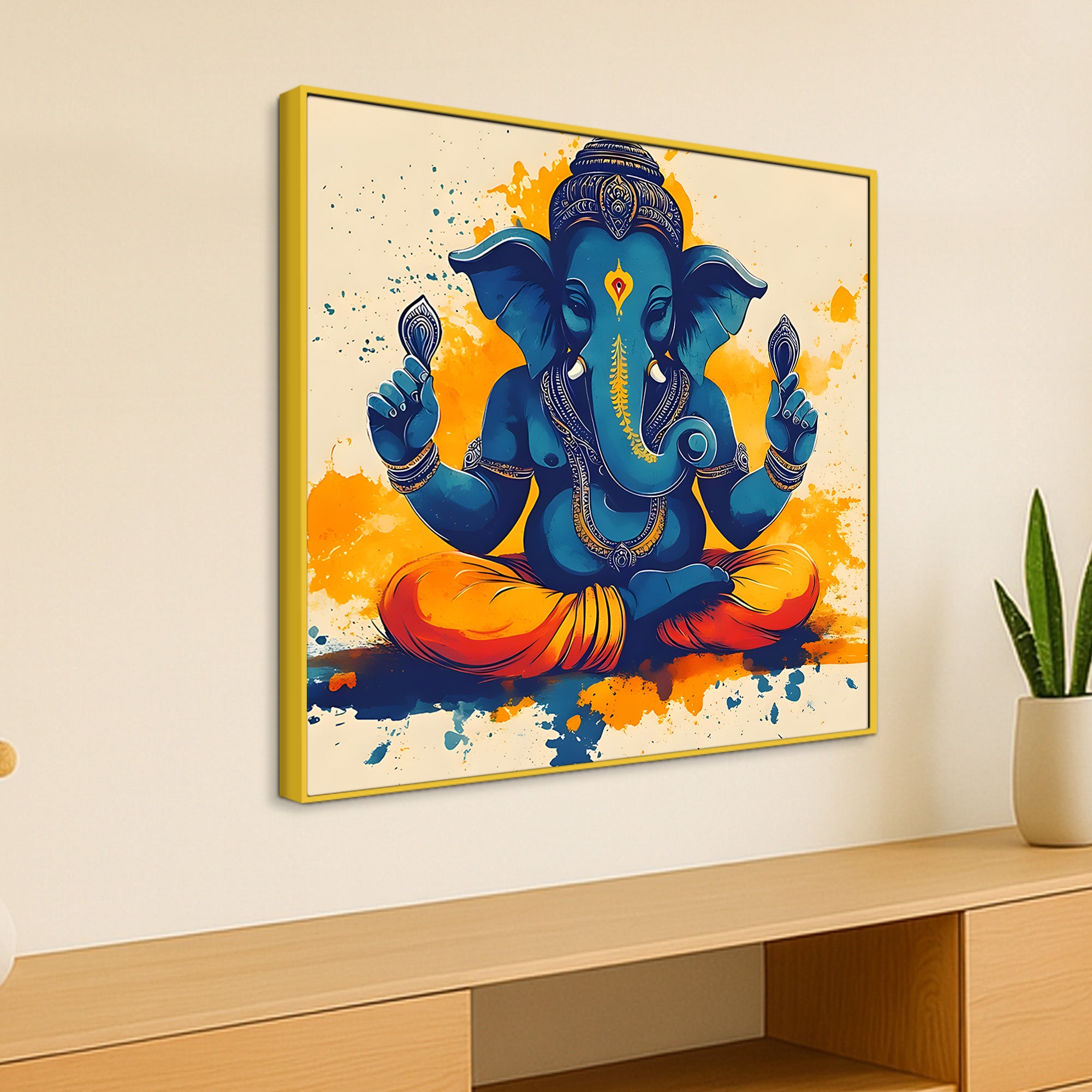 Ganpati Wall Décor Painting for Home & Temple