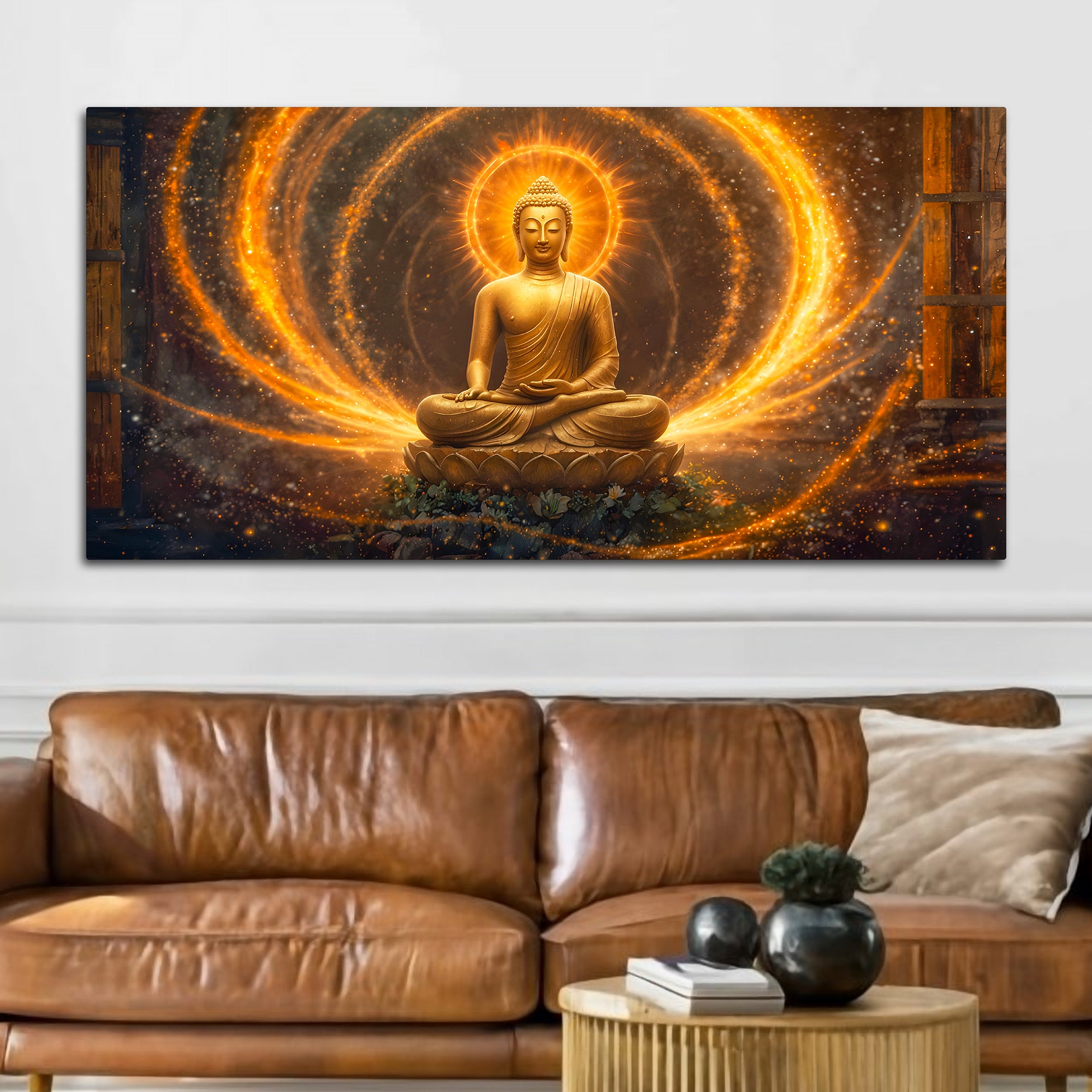 Gautam Buddha Canvas Painting for Stylish Walls