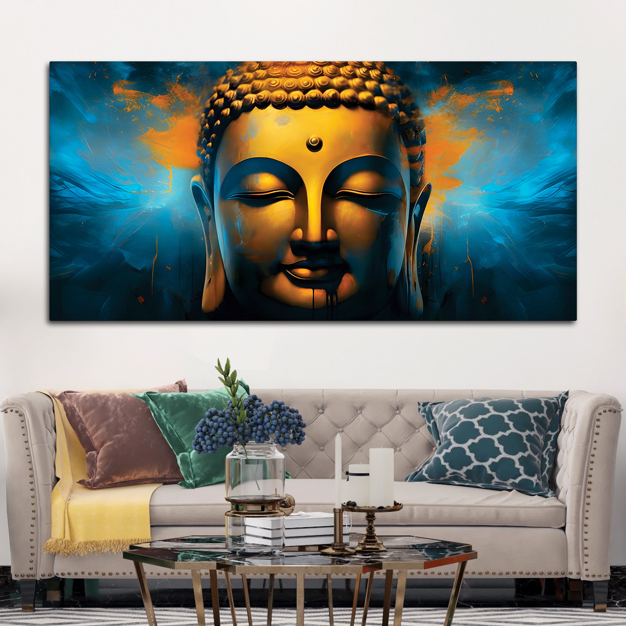 Gautam Buddha Painting for Home & Office Spiritual Decor